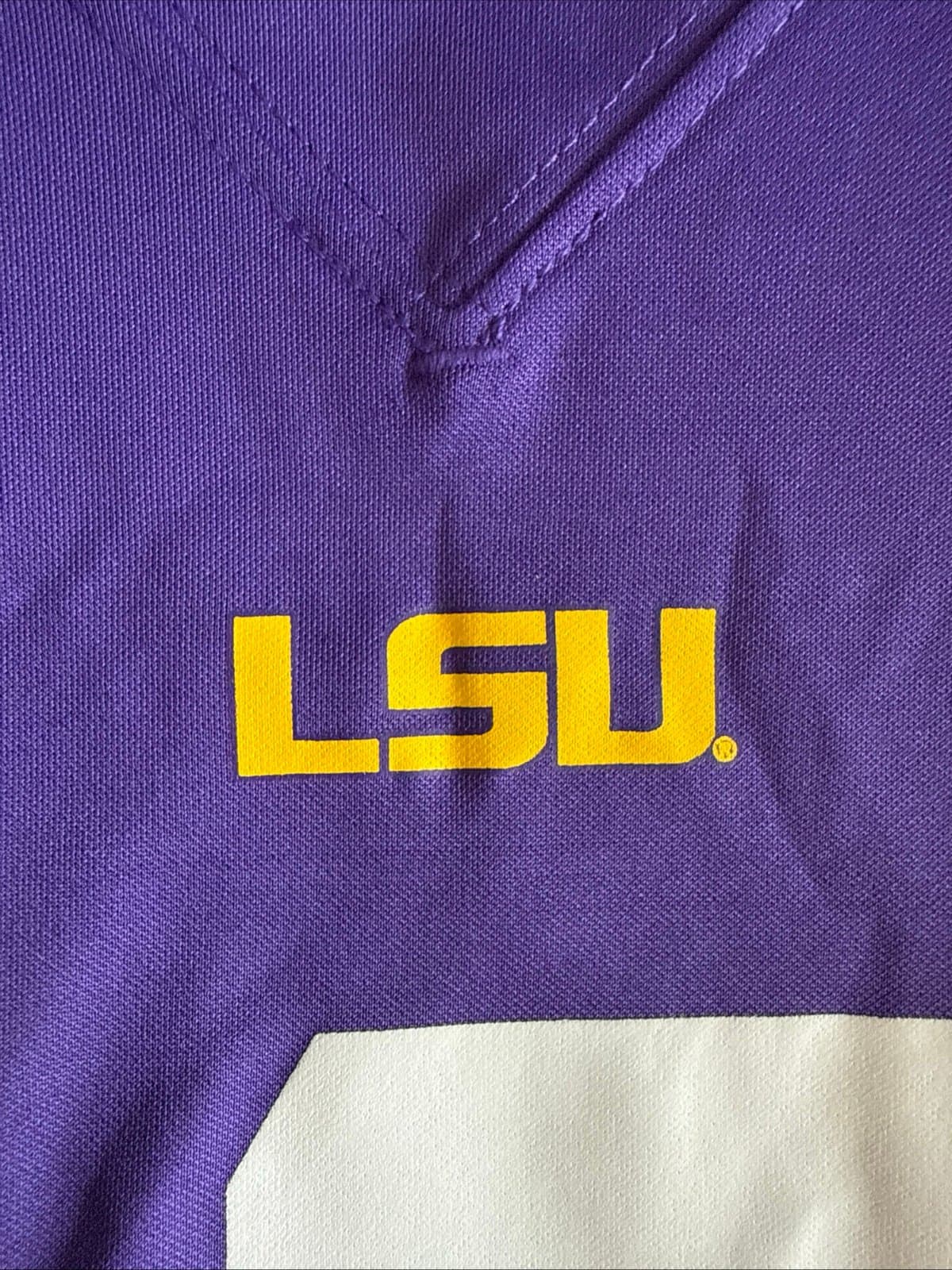 Men's Nike Garrett Nussmeier #18 LSU Tigers NIL NCAA Jersey Sz L - Purple RARE - Thumbnail 5