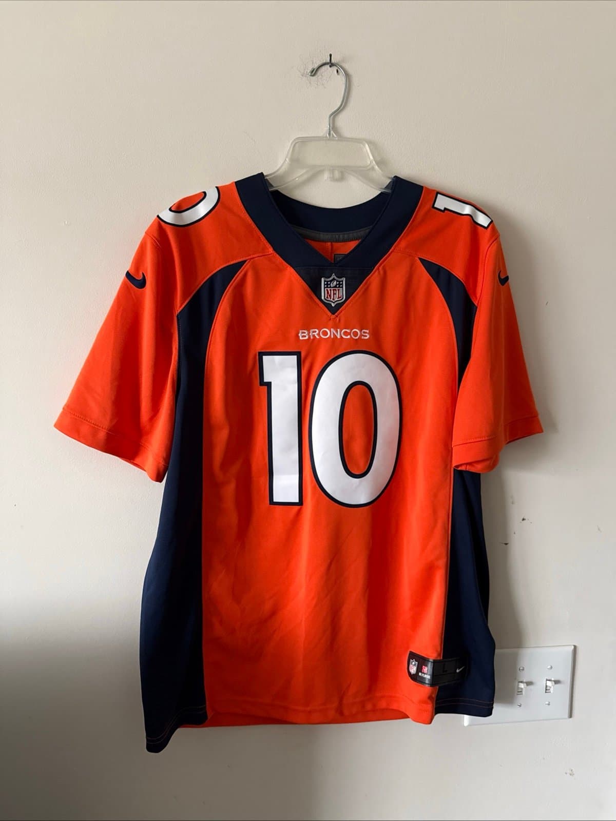 Men’s Nike Jerry Jeudy #10 Denver Broncos Vapor Limited Jersey Sz L Orange RARE