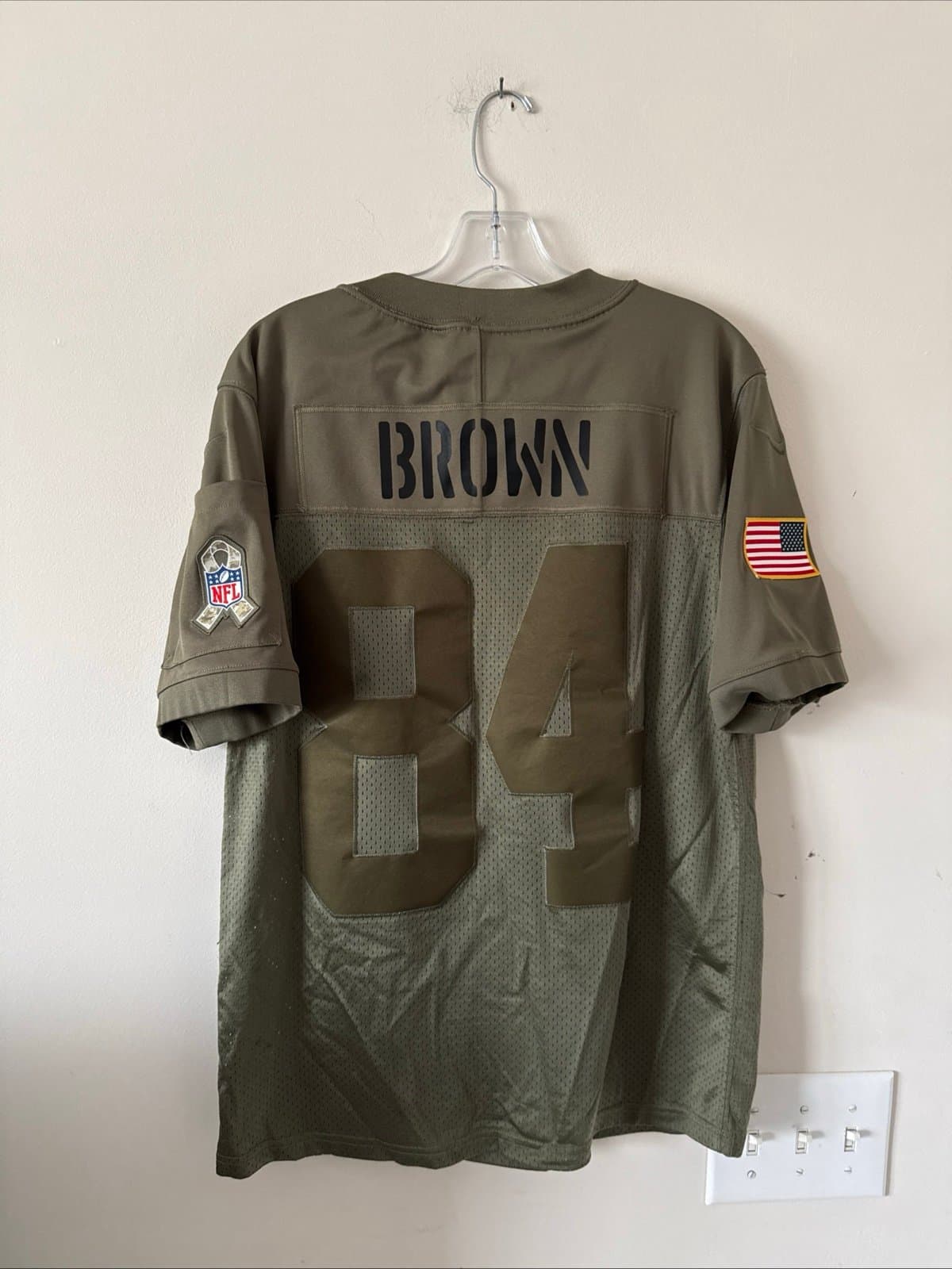 Men’s Nike Antonio Brown #84 Oakland Raiders Salute to Service Lmtd Jersey Sz M - Thumbnail 6