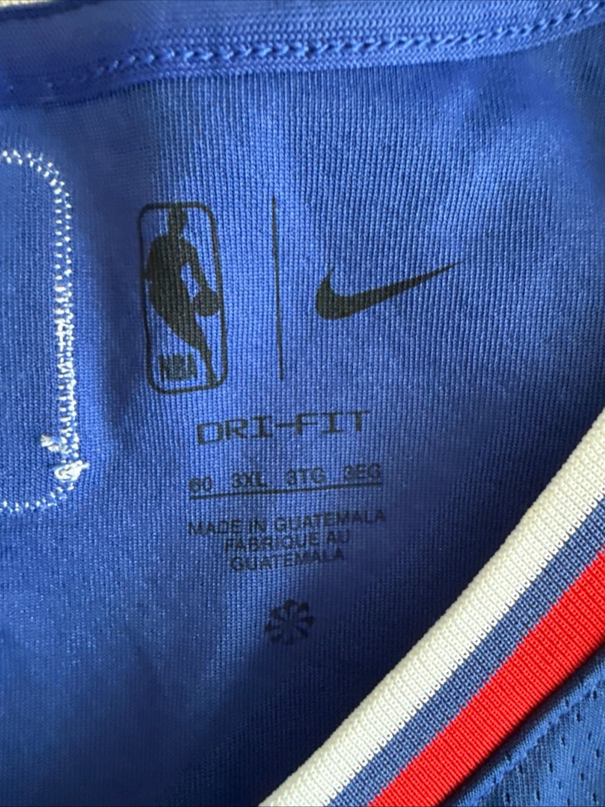 Men’s Nike Kawhi Leonard #2 LA Clippers 75th Anniv NBA Jersey Sz 60 - Blue - Thumbnail 4