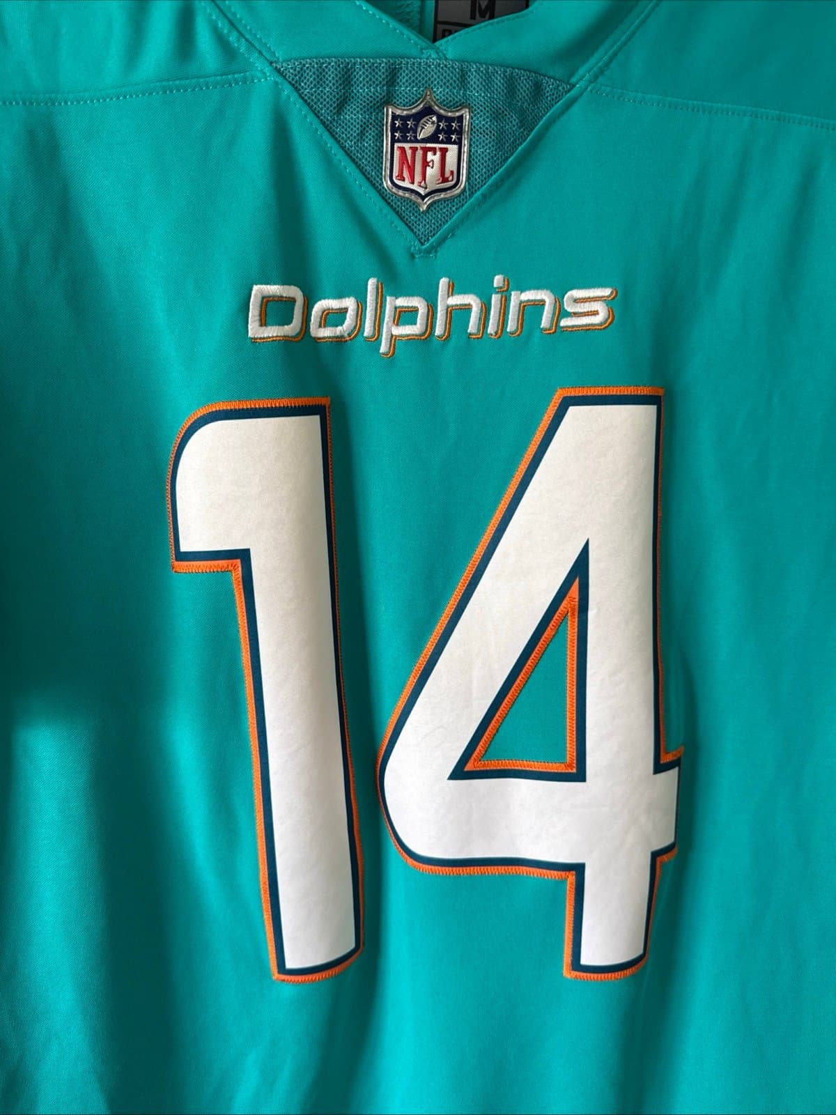 Men’s Nike Jarvis Landry #14 Miami Dolphins Vapor Limited NFL Jersey Sz M - RARE - Thumbnail 2
