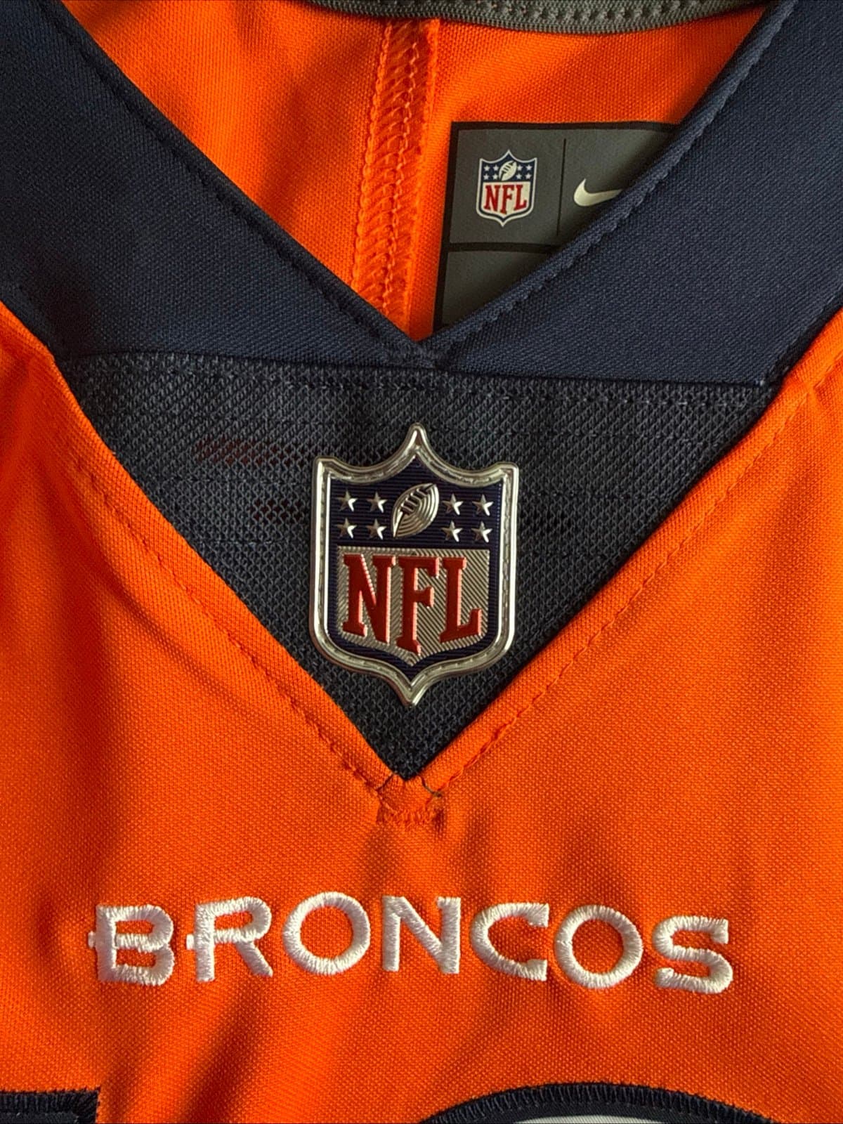 Men’s Nike Jerry Jeudy #10 Denver Broncos Vapor Limited Jersey Sz L Orange RARE - Thumbnail 5