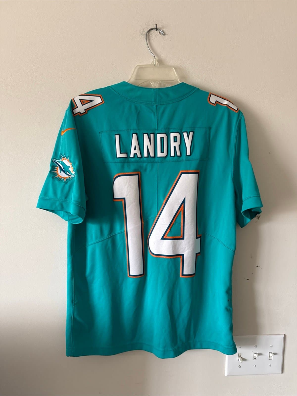 Men’s Nike Jarvis Landry #14 Miami Dolphins Vapor Limited NFL Jersey Sz M - RARE - Thumbnail 6