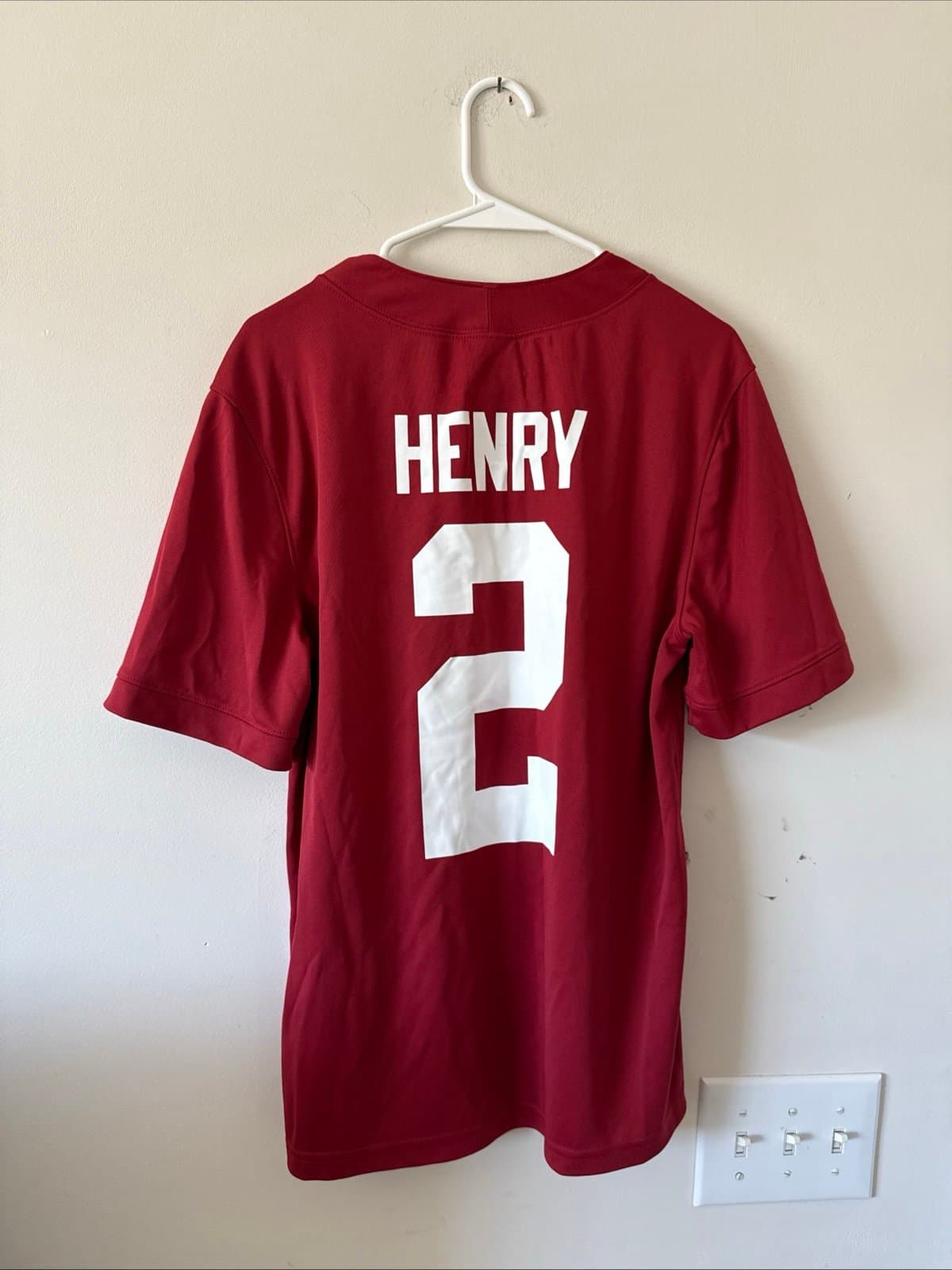 Men’s Nike Derrick Henry #2 Alabama Crimson Tide Football Jersey Sz S - Red RARE - Thumbnail 6