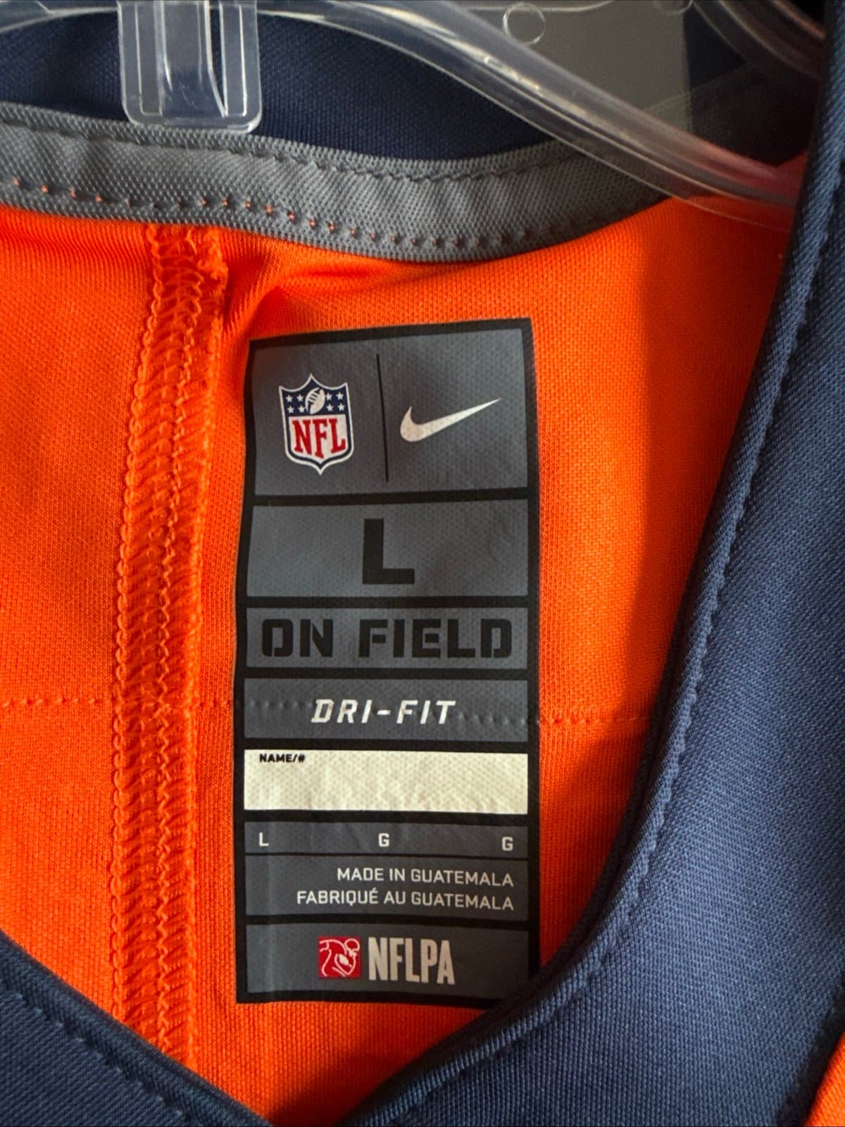 Men’s Nike Jerry Jeudy #10 Denver Broncos Vapor Limited Jersey Sz L Orange RARE - Thumbnail 4