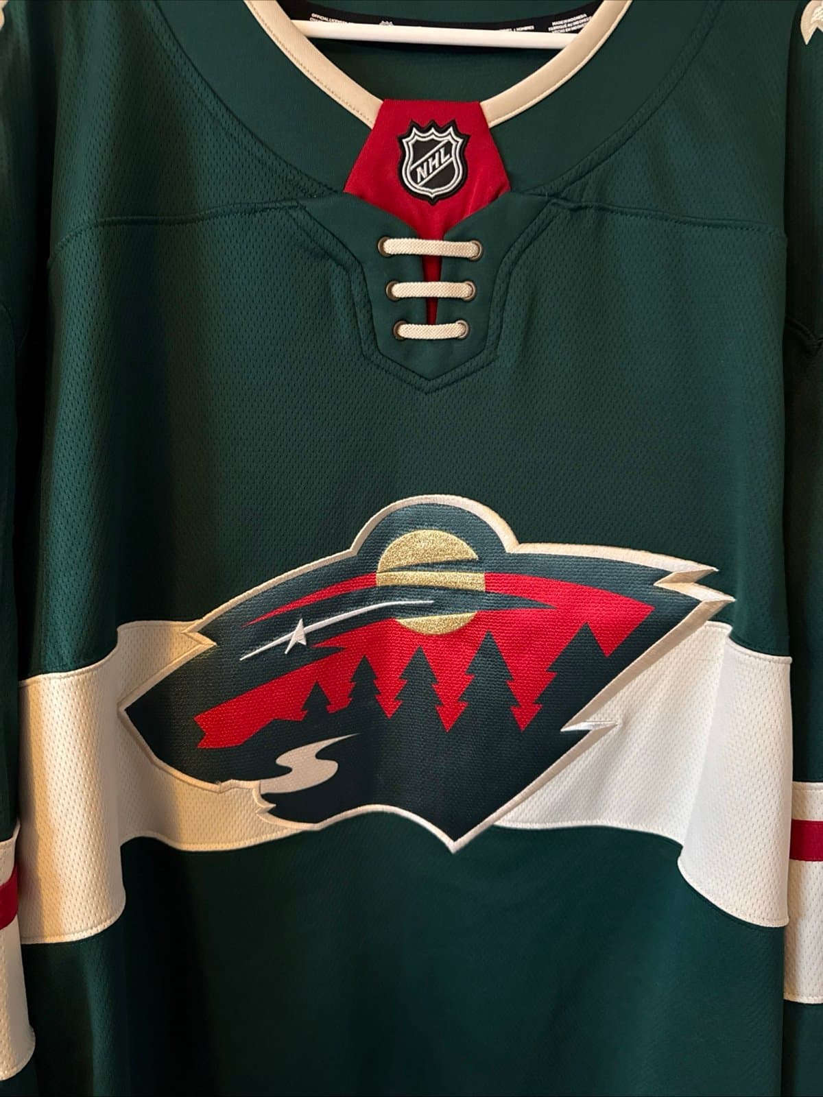 Men's Fanatics Devan Dubnyk #40Minnesota Wild Breakaway Home Jersey Sz XL Green - Thumbnail 2