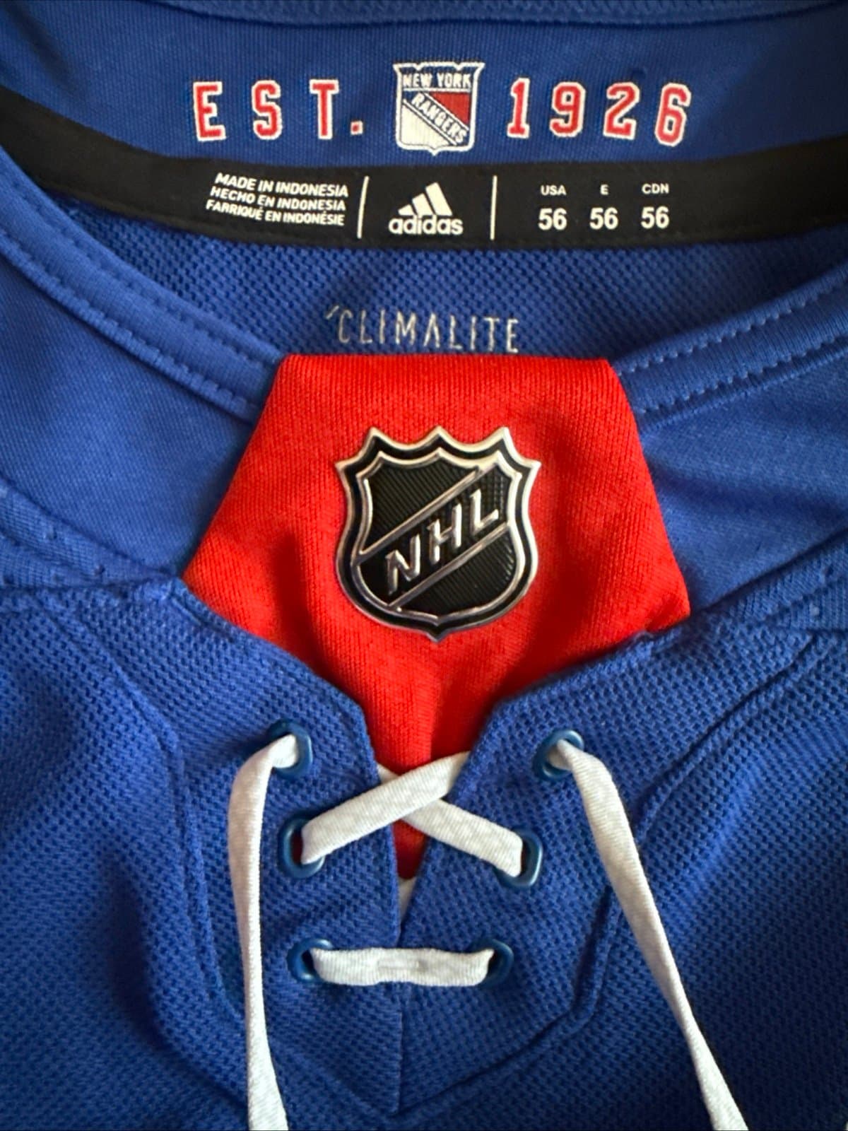 Men’s Mats Zuccarello #36 New York Rangers Authentic NHL Jersey Sz 56 - Blue NWT - Thumbnail 5