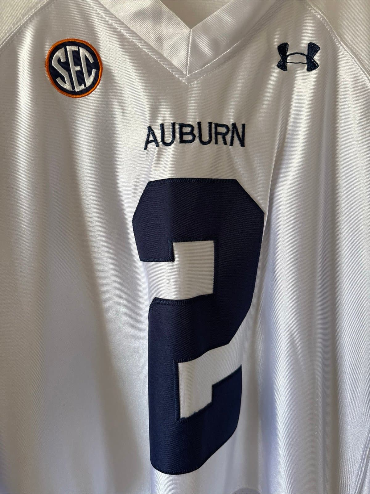 Men’s Under Armour Cam Newton #2 Auburn Tigers NCAA Vintage Sz 2XL - White RARE - Thumbnail 2