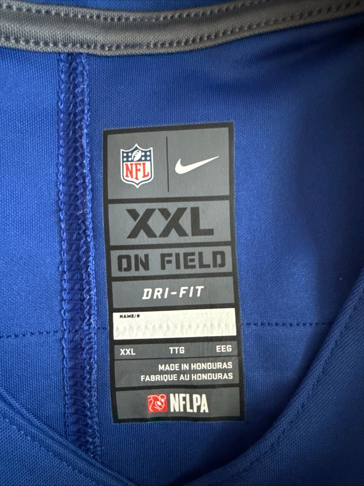 Men’s Nike Kayvon Thibodeaux #5 New York Giants Vapor Limited Jersey Sz 2XL Blue - Thumbnail 4