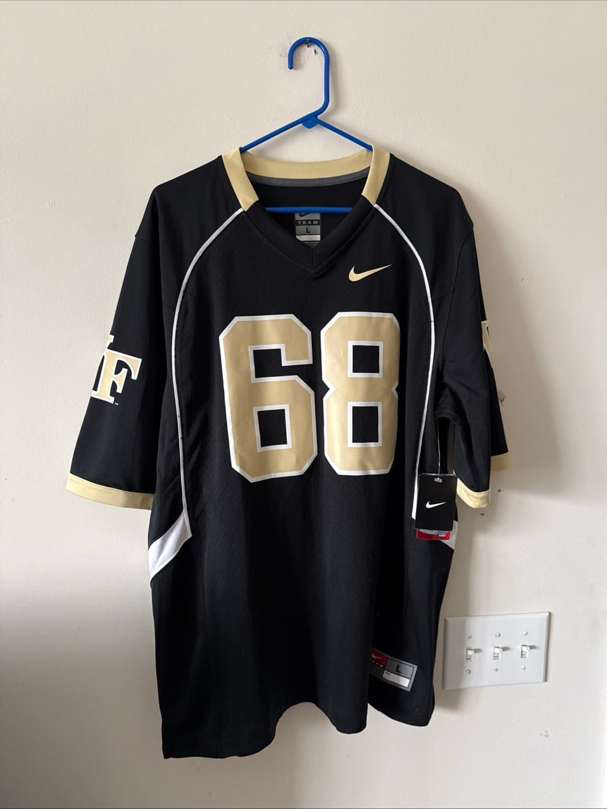 Men’s Nike Ed Bradley #68 Wake Forest Jersey Sz L - Black RARE NWT - Image 1