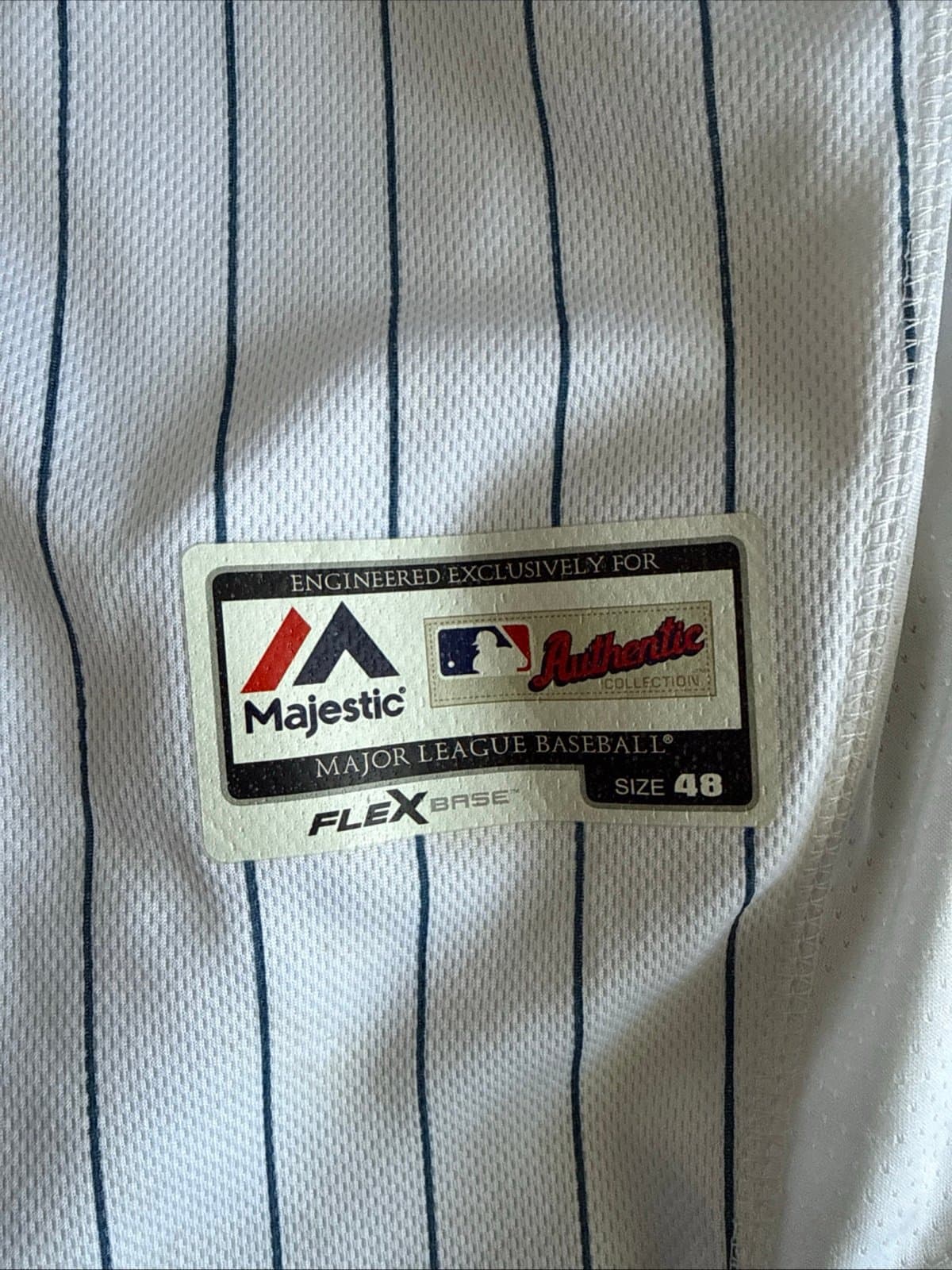 Men’s Majestic MLB Chicago Cubs Javier Baez #9 Jersey Flexbase Sz 48 - White - Thumbnail 3