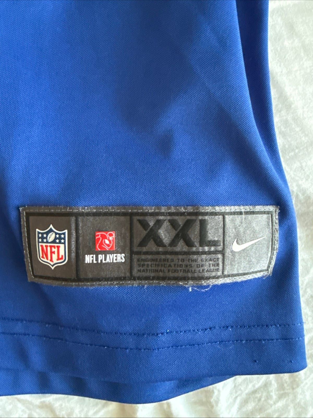 Men’s Nike Kayvon Thibodeaux #5 New York Giants Vapor Limited Jersey Sz 2XL Blue - Thumbnail 3