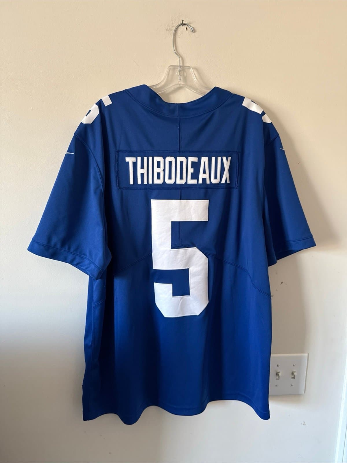 Men’s Nike Kayvon Thibodeaux #5 New York Giants Vapor Limited Jersey Sz 2XL Blue - Thumbnail 6