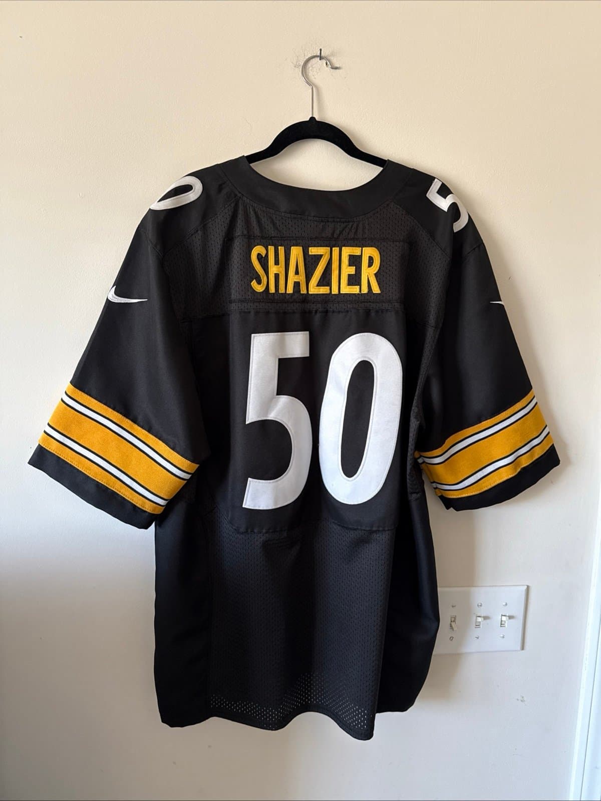 Men’s Nike Ryan Shazier #50 Pittsburgh Steelers NFL Jersey Size 52 - Black RARE - Thumbnail 7