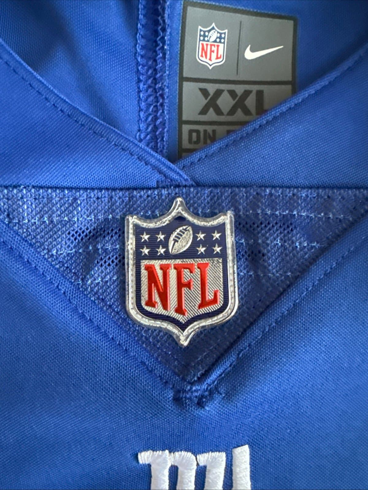 Men’s Nike Kayvon Thibodeaux #5 New York Giants Vapor Limited Jersey Sz 2XL Blue - Thumbnail 5