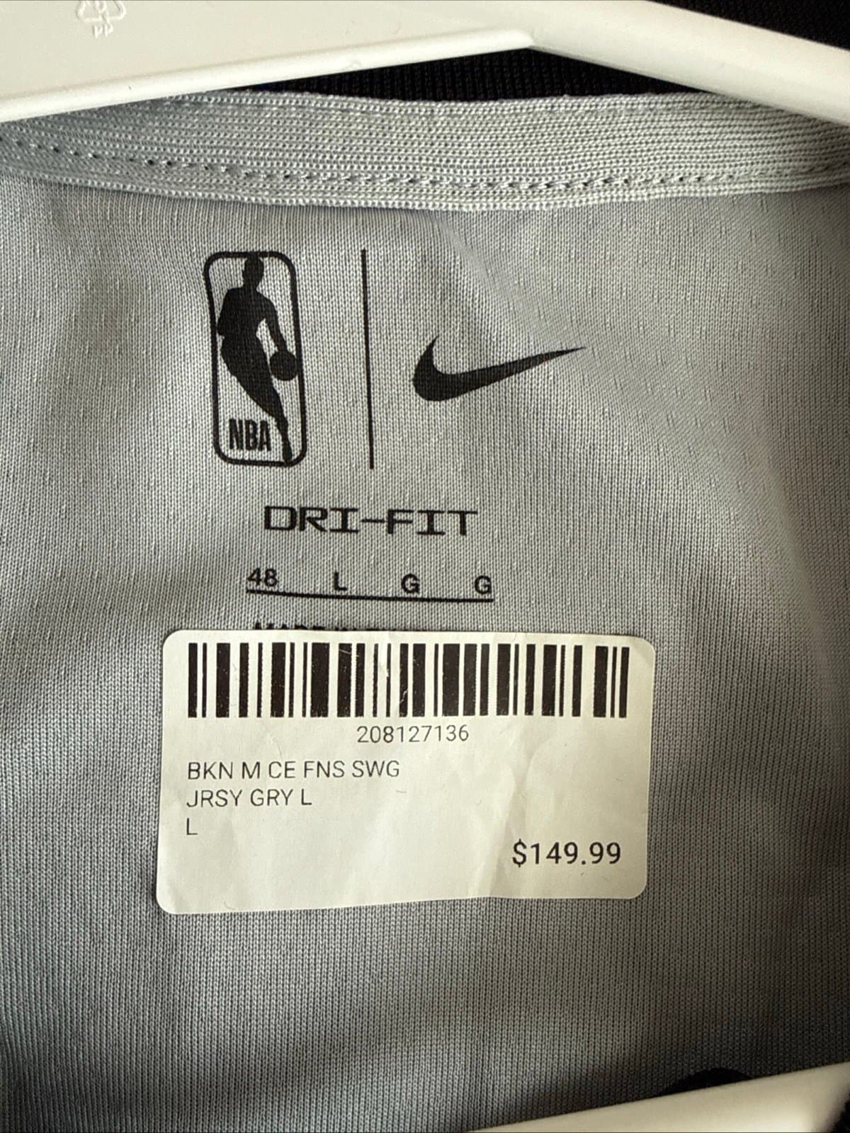 Men’s Nike x KAWS Cam Johnson #2 Brooklyn Nets City NBA Jersey Sz L - Black RARE - Thumbnail 4