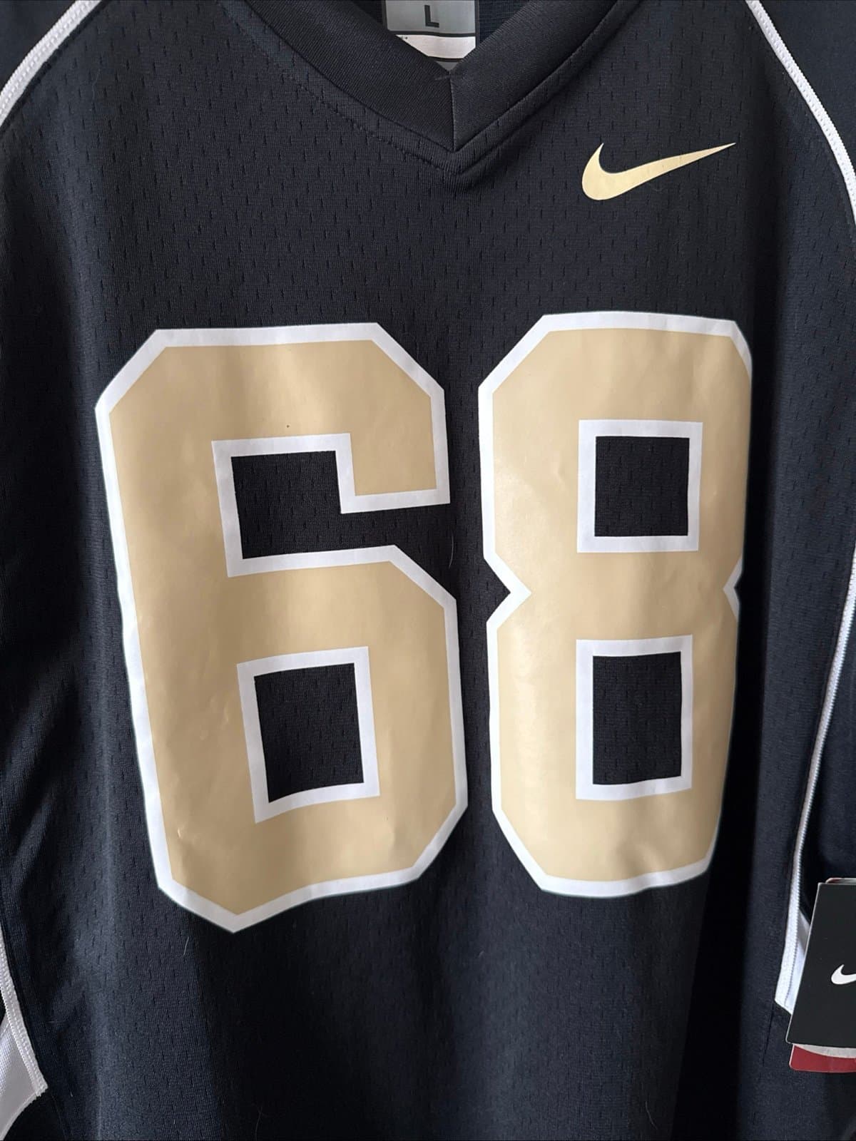 Men’s Nike Ed Bradley #68 Wake Forest Jersey Sz L - Black RARE NWT - Thumbnail 2