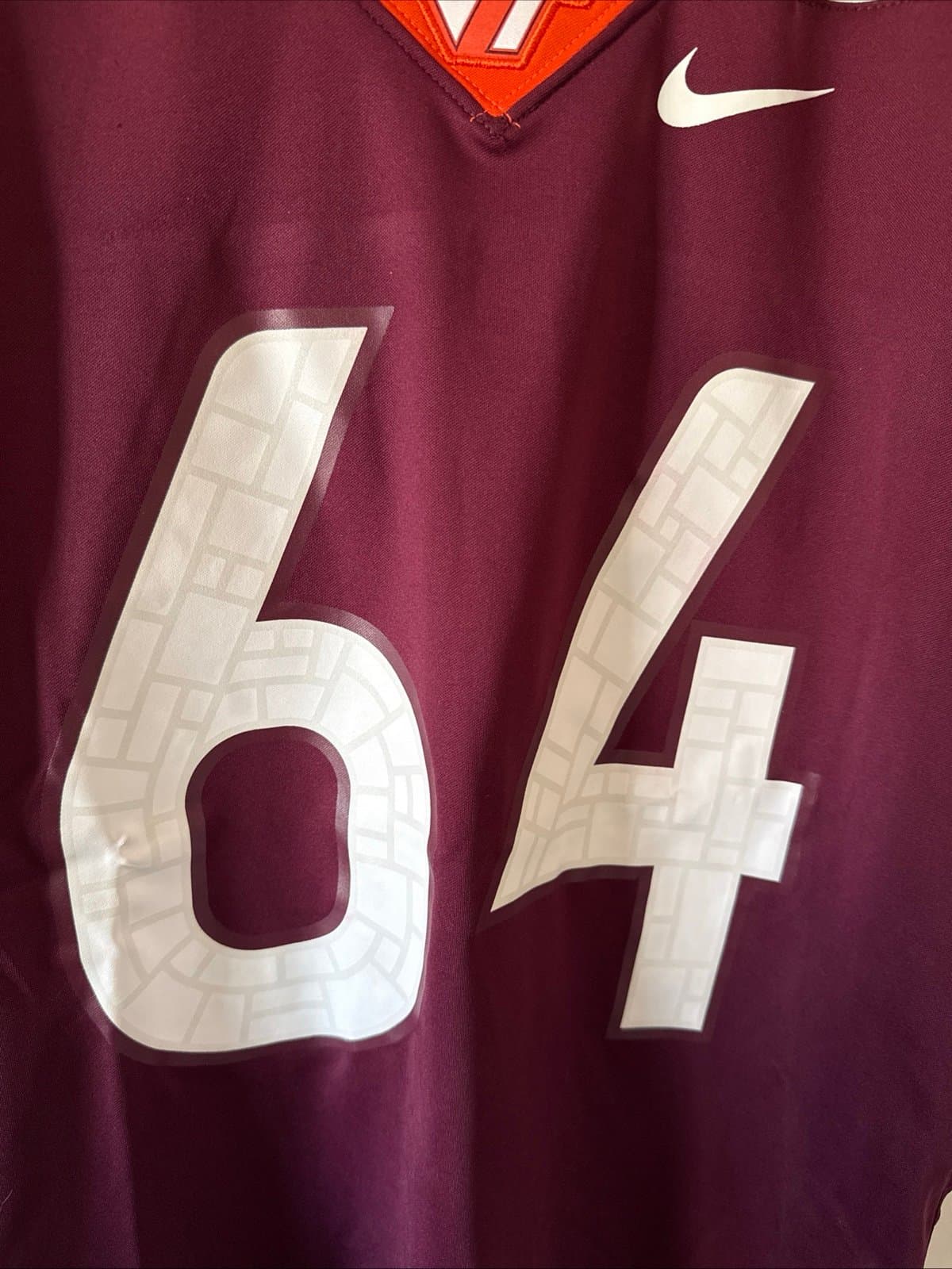 Men’s Lance Williams #64 Virginia Tech Hokies Football NCAA Jersey Sz M - RARE - Thumbnail 2