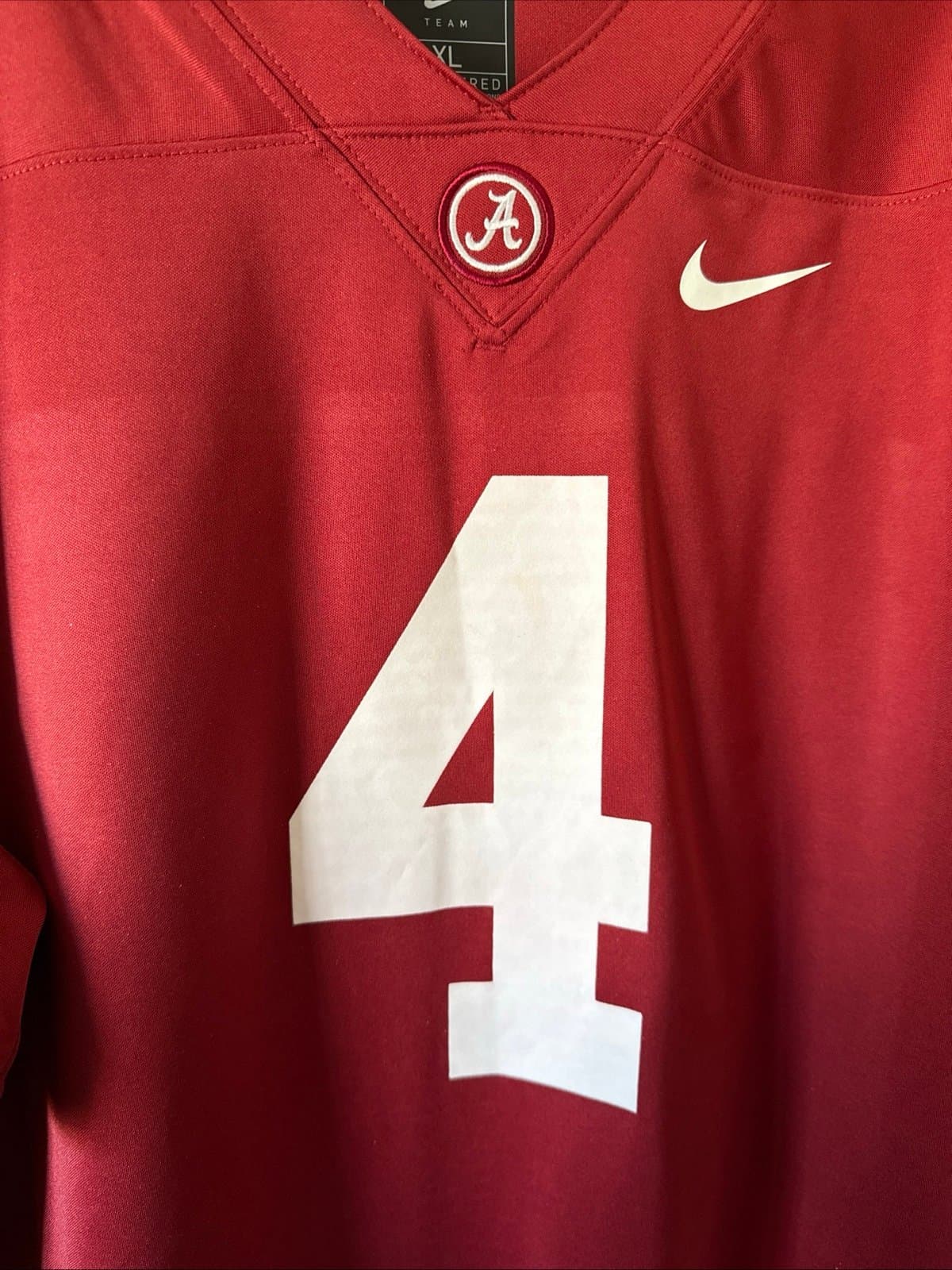 Men’s Nike Jalen Milroe #4 Alabama Crimson Tide NCAA Jersey Sz XL - Maroon RARE - Thumbnail 2
