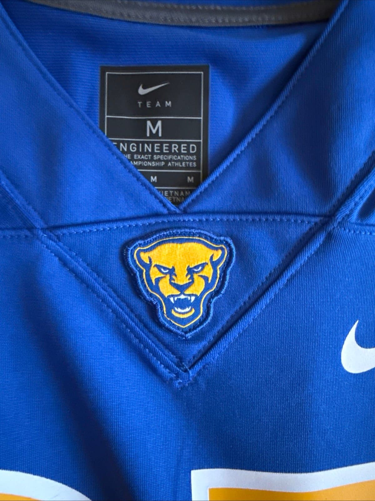 Men’s Nike Aaron Donald #97 Pitt Panthers Jersey Size M - Blue NWT RARE - Thumbnail 5