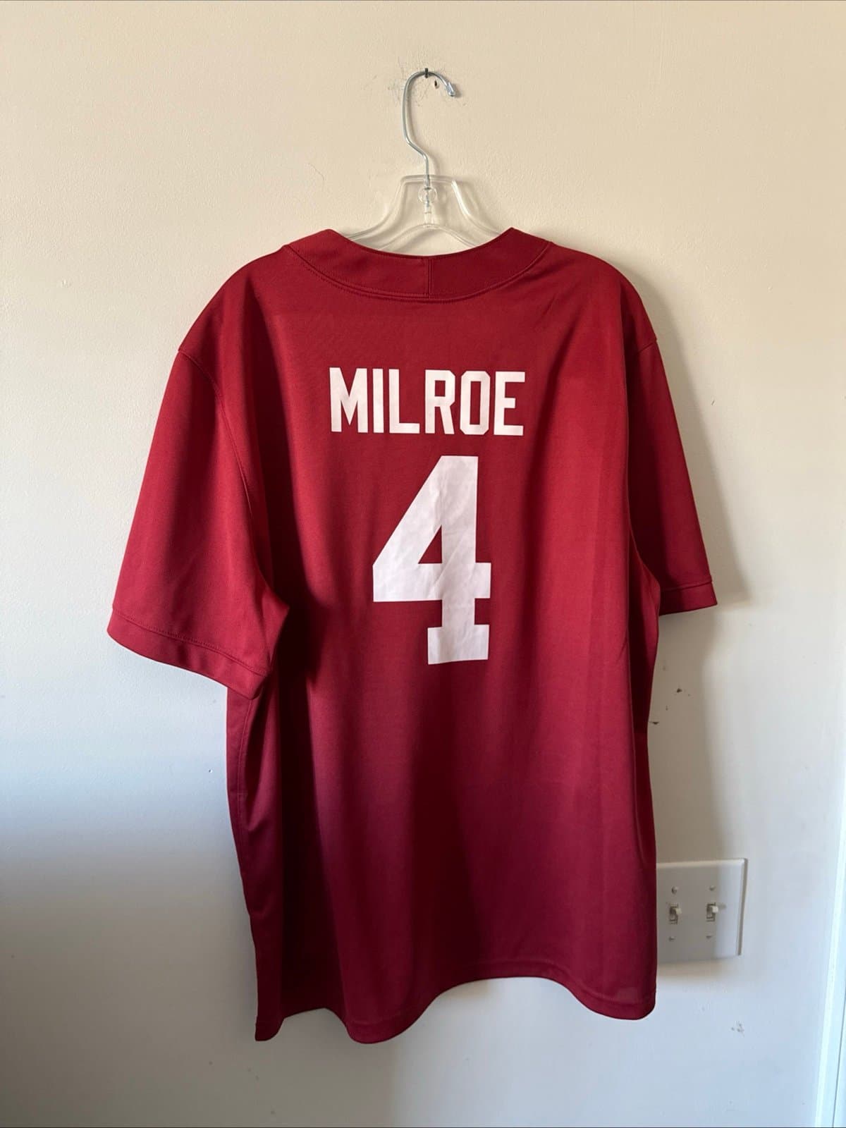 Men’s Nike Jalen Milroe #4 Alabama Crimson Tide NCAA Jersey Sz XL - Maroon RARE - Thumbnail 6