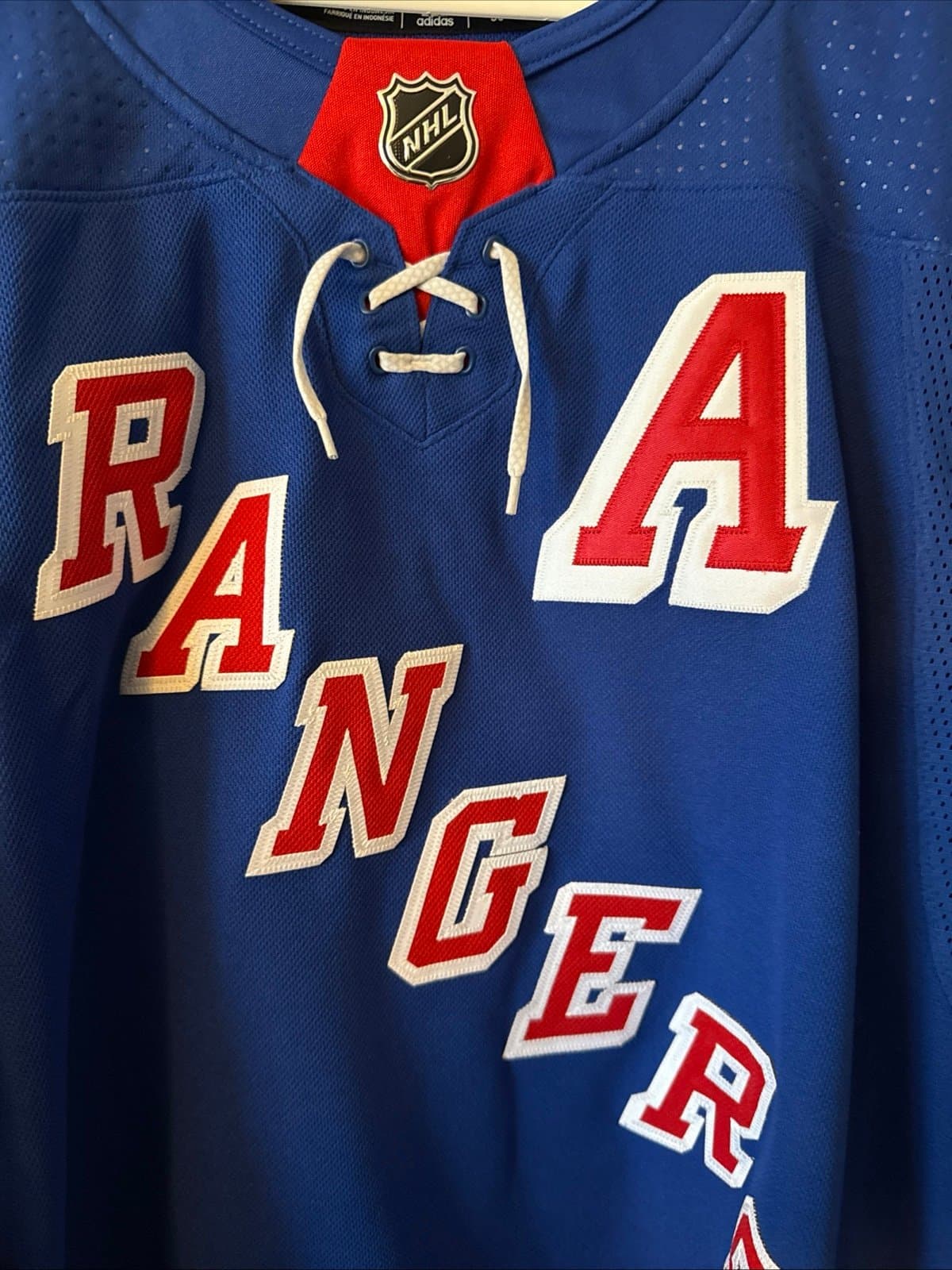 Men’s Mats Zuccarello #36 New York Rangers Authentic NHL Jersey Sz 56 - Blue NWT - Thumbnail 2