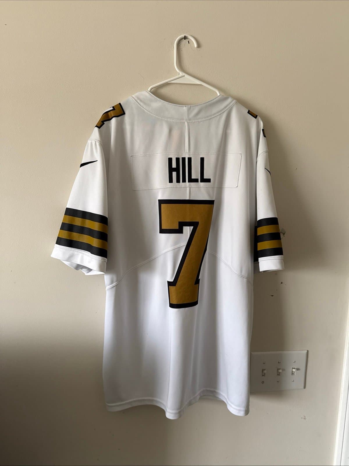 Men’s Nike New Orleans Saints Taysom Hill #7 Color Rush Vapor Lmtd Jersey Sz 2XL - Thumbnail 6