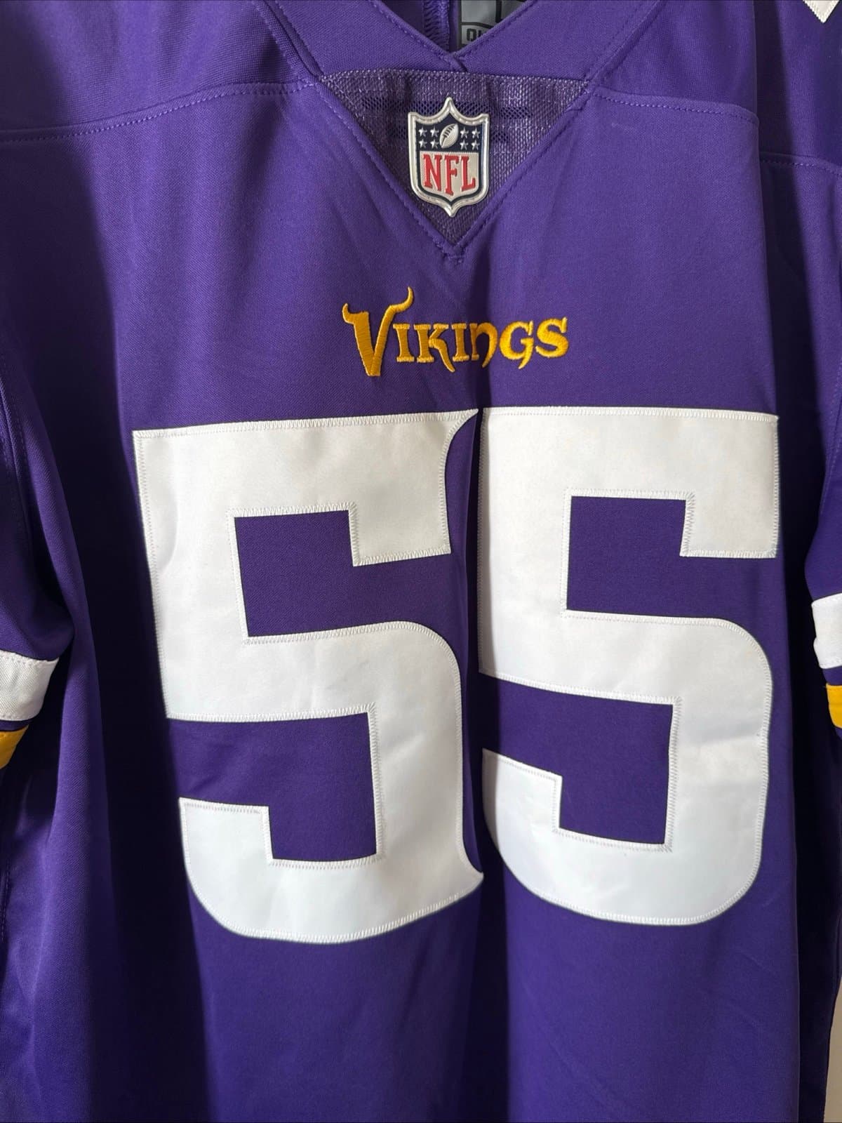 Men’s Nike Anthony Barr #55 Minnesota Vikings Vapor Limited Jersey Sz L - RARE - Thumbnail 2