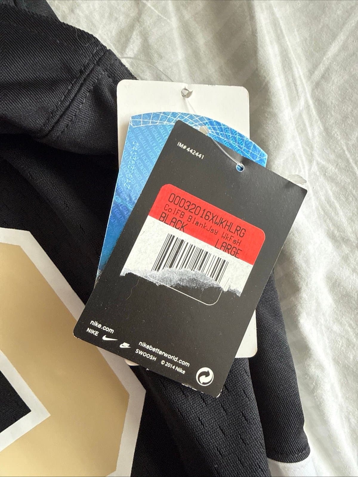 Men’s Nike Ed Bradley #68 Wake Forest Jersey Sz L - Black RARE NWT - Thumbnail 5