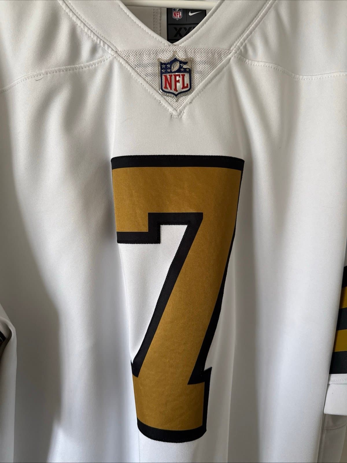 Men’s Nike New Orleans Saints Taysom Hill #7 Color Rush Vapor Lmtd Jersey Sz 2XL - Thumbnail 2