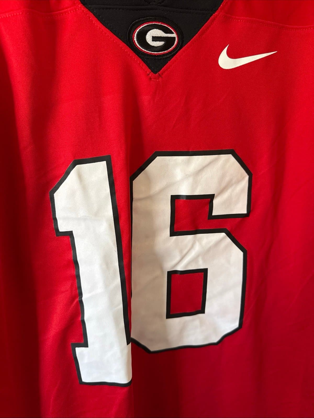 Men’s Nike Maurice Hayes Jr #16 Georgia Bulldogs NCAA Jersey Sz M - Red RARE - Thumbnail 2