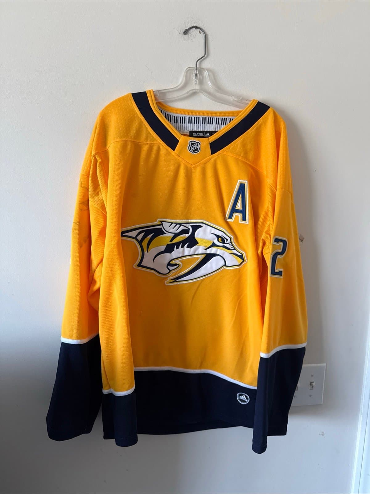 Men’s Adidas Climalite Ryan Johansen #92 Nashville Predators Home Jersey Sz 54 - Image 1