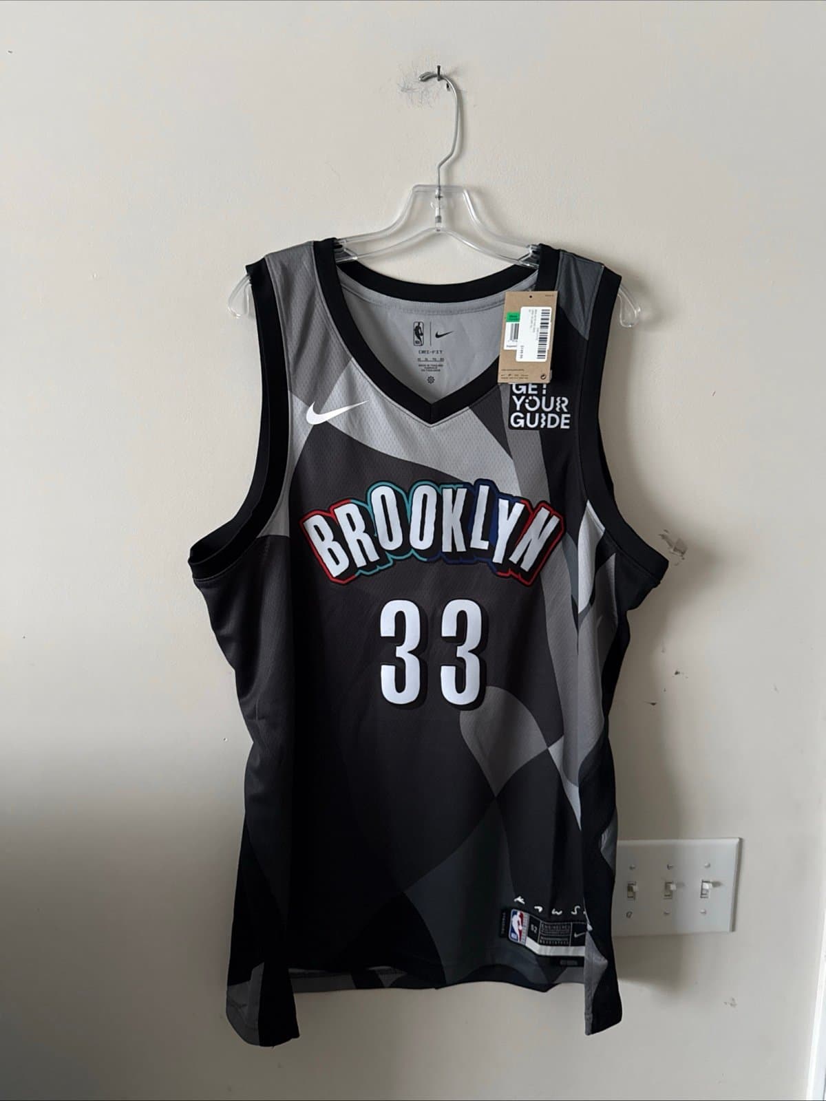 Men’s Nike Nic Claxton #33 KAWS 2024-25 Brooklyn Nets City Edition Jersey Sz 52 - Image 1