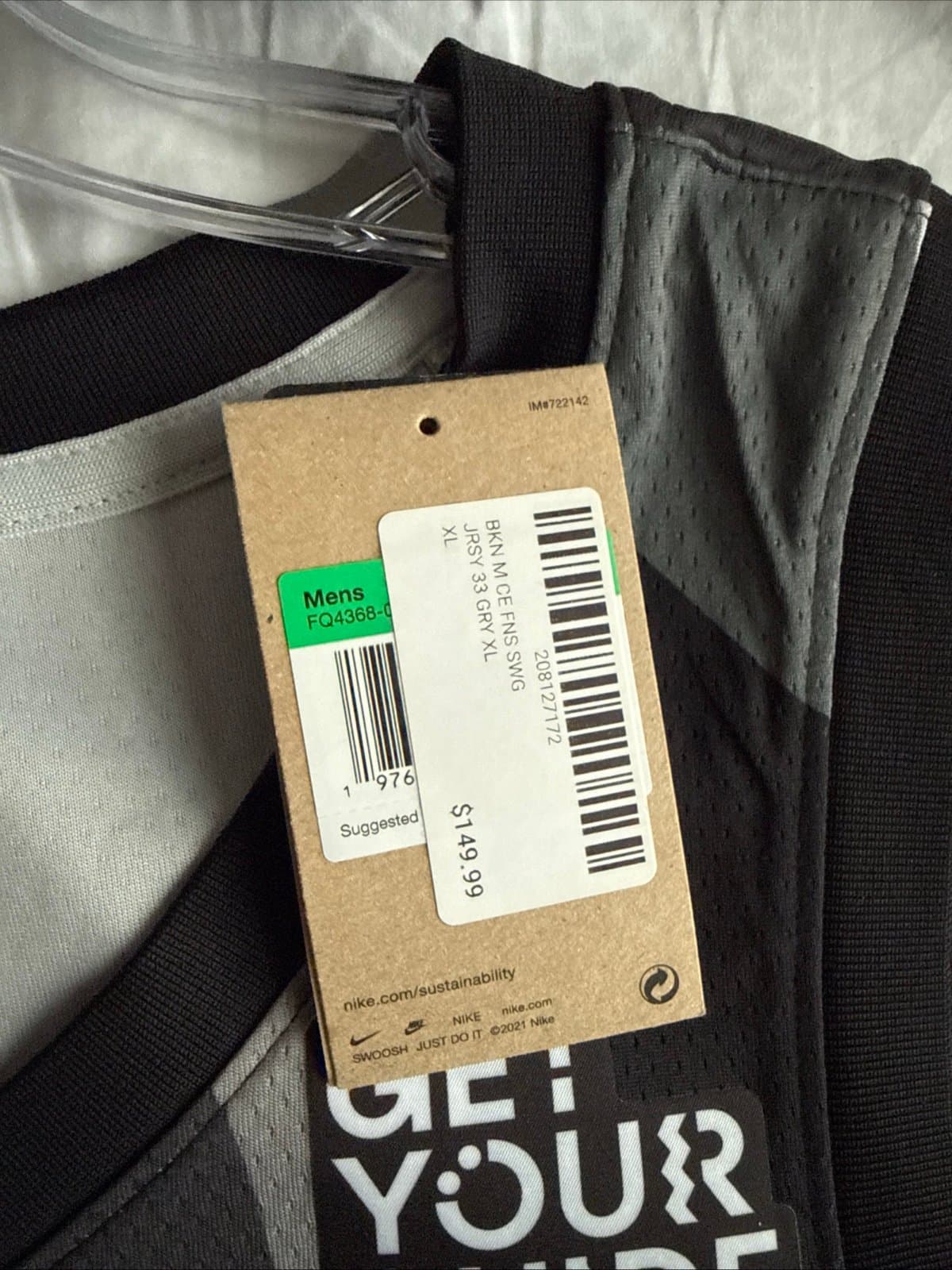 Men’s Nike Nic Claxton #33 KAWS 2024-25 Brooklyn Nets City Edition Jersey Sz 52 - Thumbnail 5