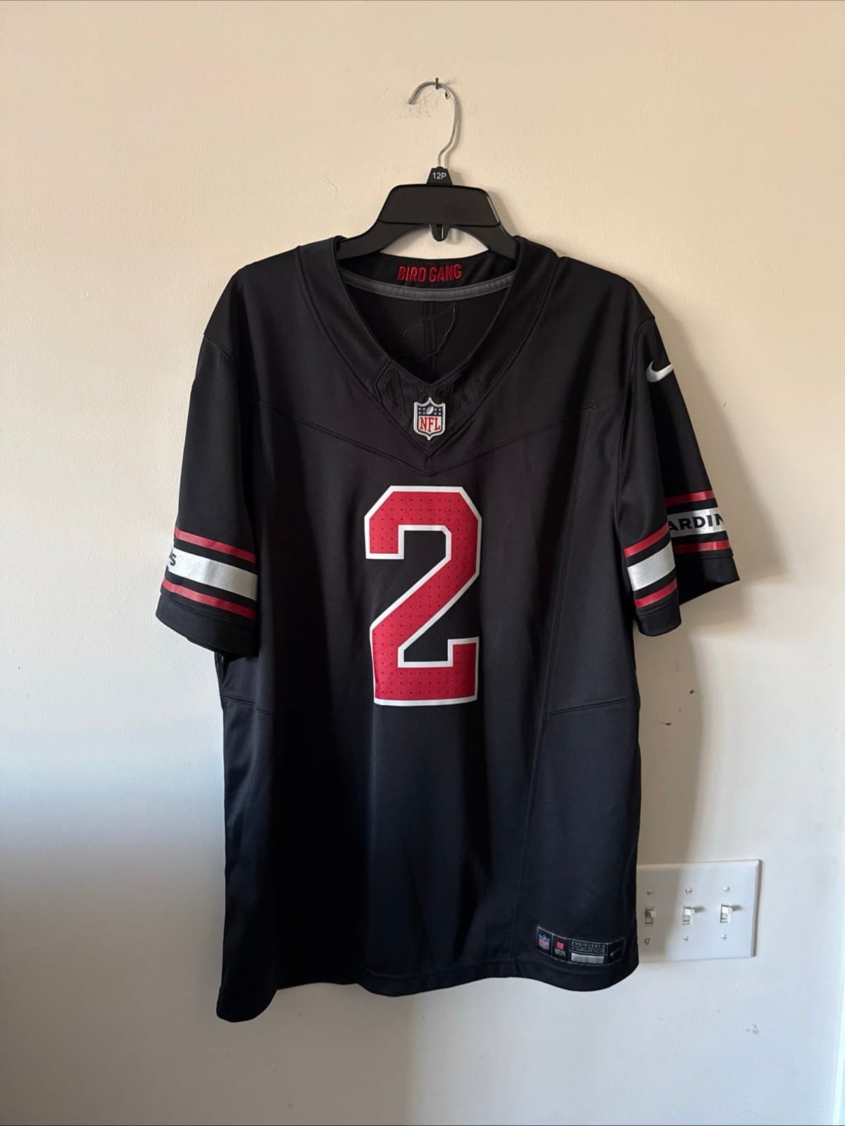 Men’s Nike Marquise Brown #2 Arizona Cardinals Vapor Limited Jersey Sz L - Black - Image 1