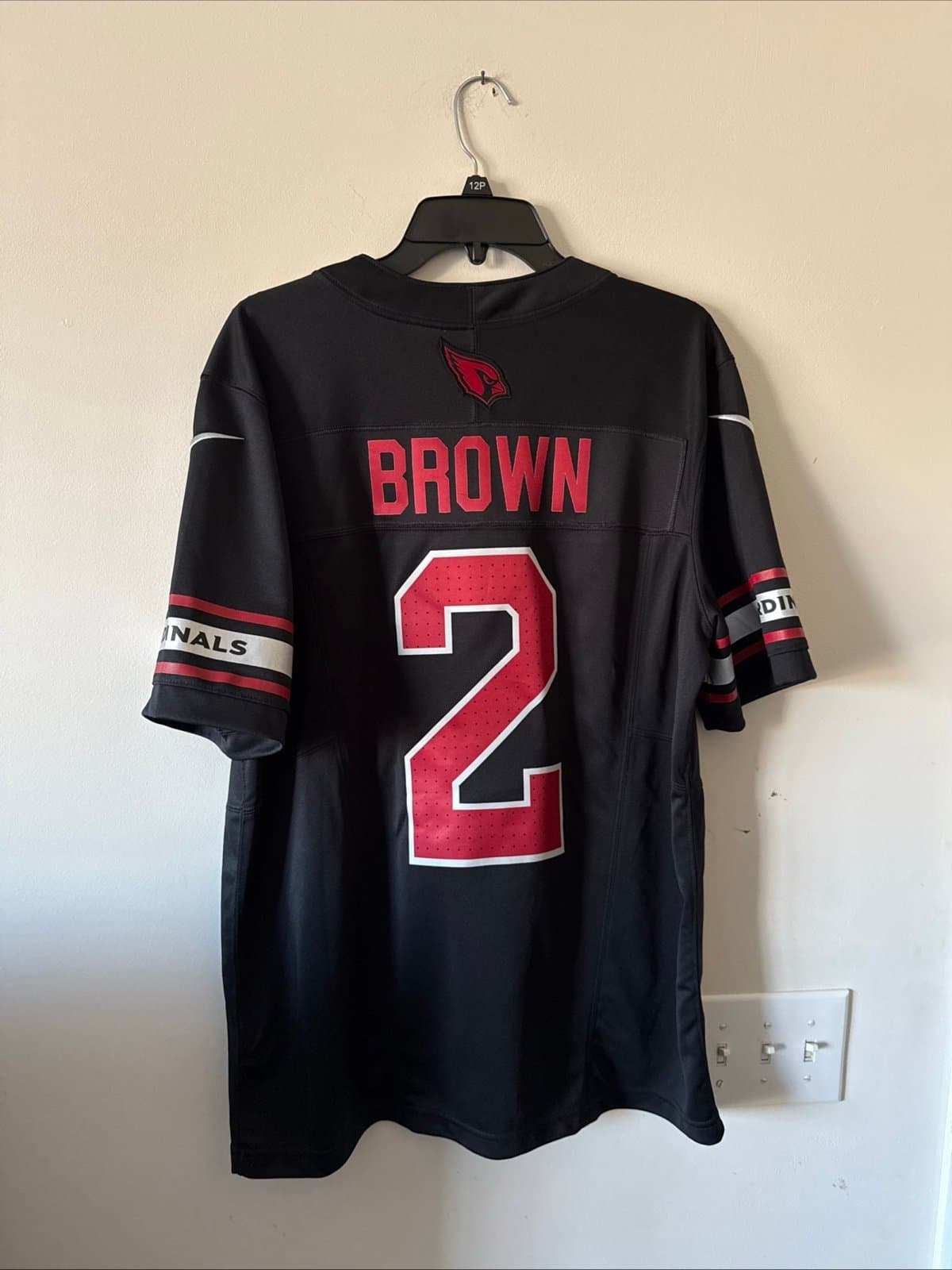 Men’s Nike Marquise Brown #2 Arizona Cardinals Vapor Limited Jersey Sz L - Black - Thumbnail 7