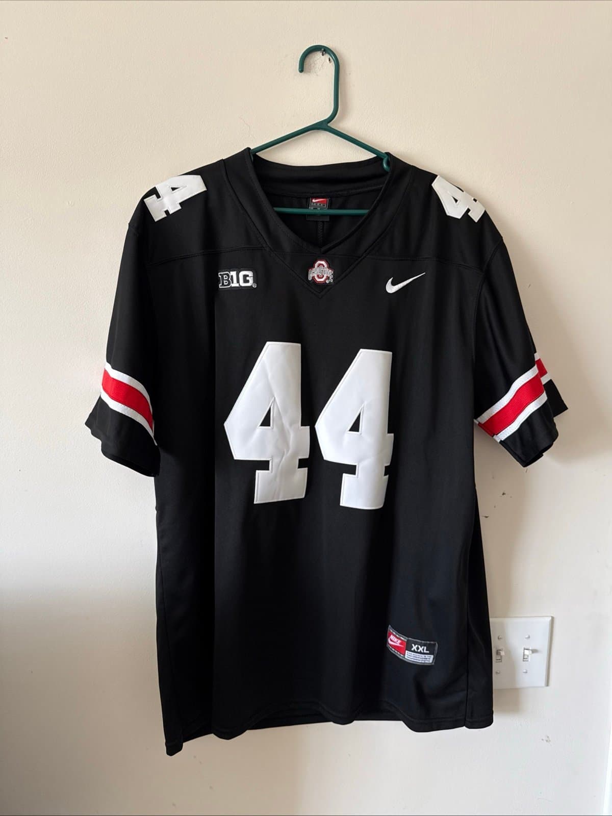 Men’s Nike JT Tuimoloau #44 Ohio State Buckeyes Blackout Jersey Sz 2XL - RARE