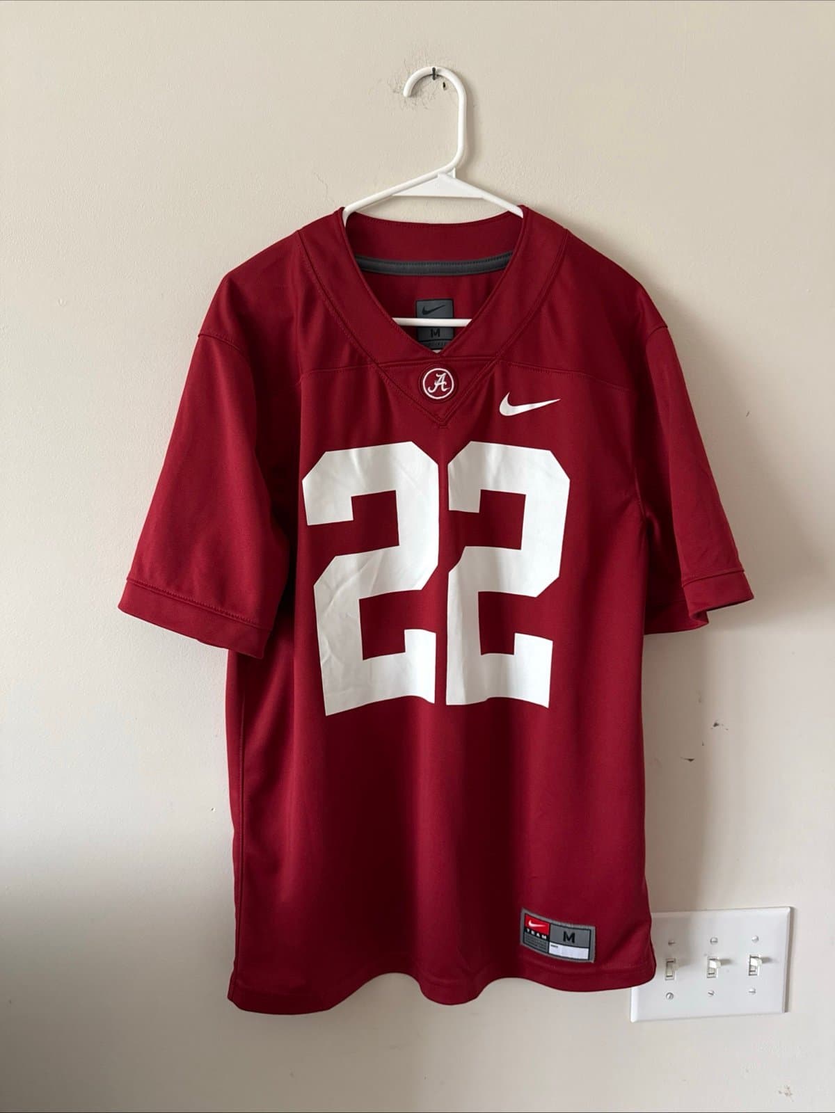 Men’s Nike Najee Harris #22 Alabama Crimson Tide NCAA Jersey Sz M - Red RARE - Image 1
