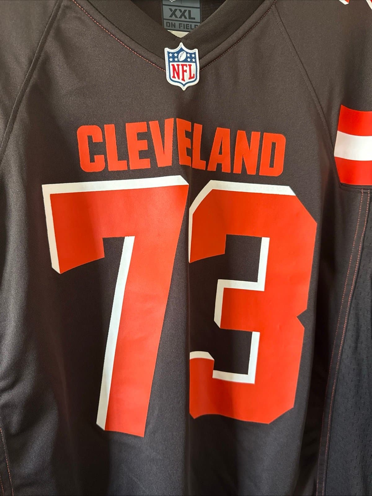 Men’s Authentic Nike Joe Thomas #73 Cleveland Browns Jersey Sz 2XL - Brown RARE - Thumbnail 2