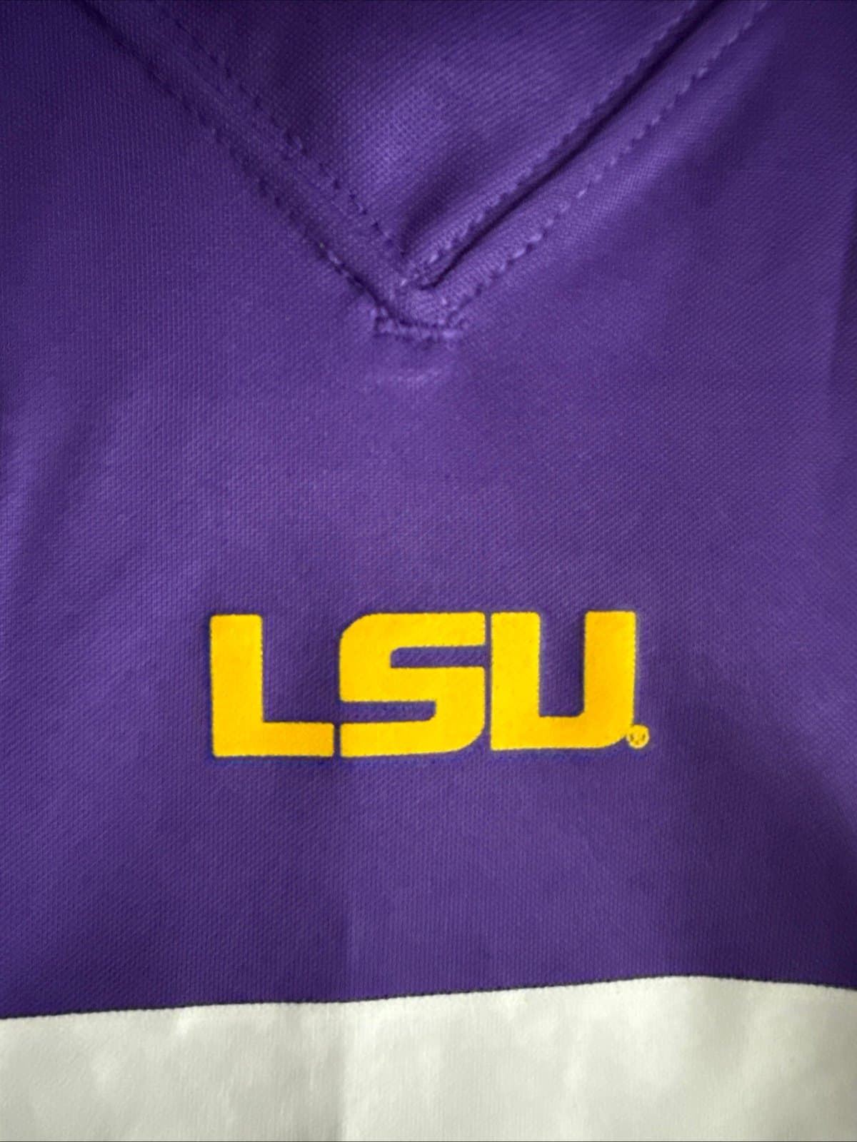 Men’s Nike Leonard Fournette #7 LSU Tigers NCAA Jersey Sz M - Purple RARE - Thumbnail 5