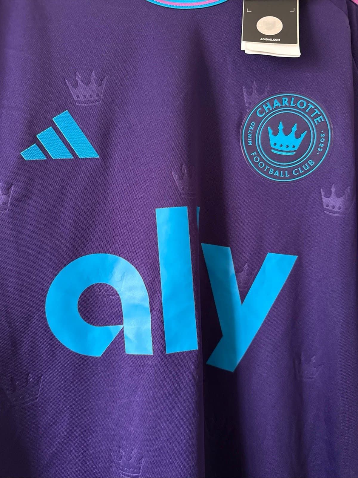 Men’s Adidas Scott Arfield #37 Charlotte FC Jersey Authentic 2023/2024 Sz M NWT - Thumbnail 2