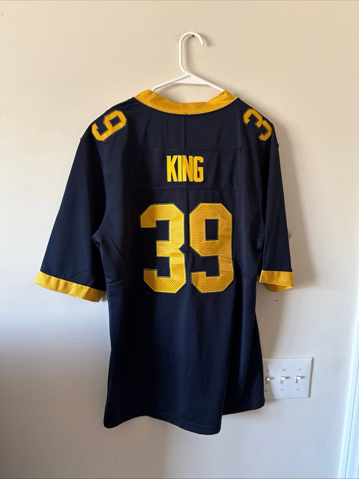 Men’s Nike Authentic West Virginia Mountaineers Danny King #39 Jersey Sz L Blue - Thumbnail 5