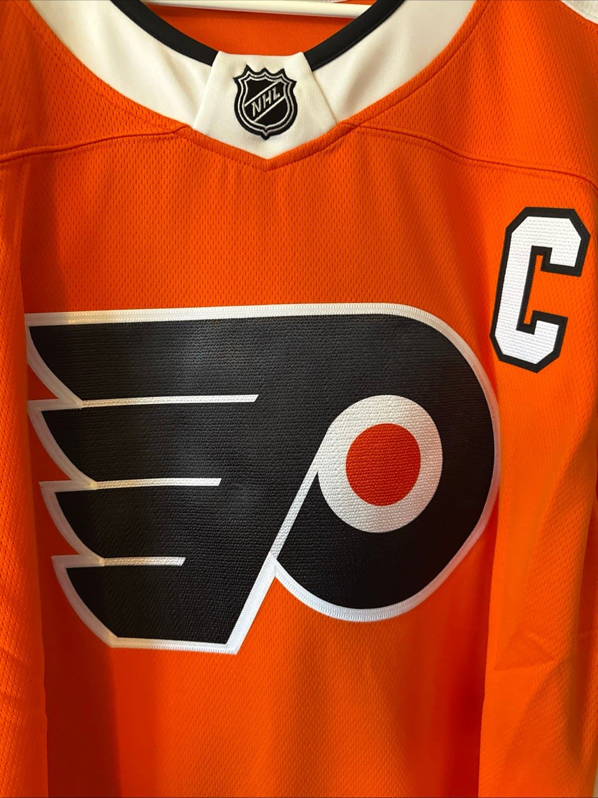 Men’s Fanatics Claude Giroux #28 Philadelphia Flyers Jersey Sz XL - Orange NWT - Thumbnail 2