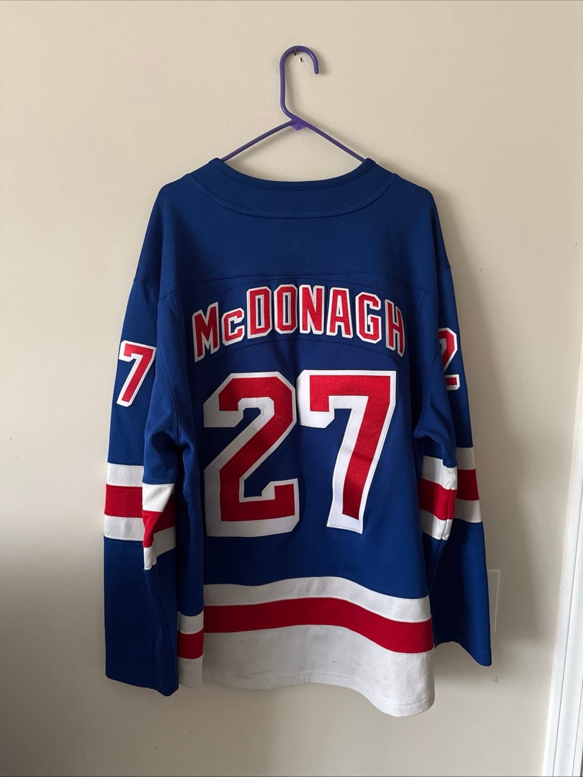 Men’s Fanatics New York Rangers Ryan McDonagh #27 NHL Jersey Size 2XL - Blue - Thumbnail 7