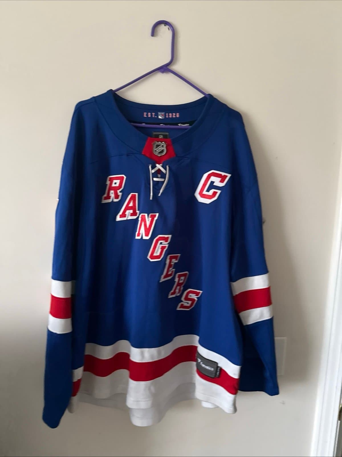 Men’s Fanatics New York Rangers Ryan McDonagh #27 NHL Jersey Size 2XL - Blue - Image 1