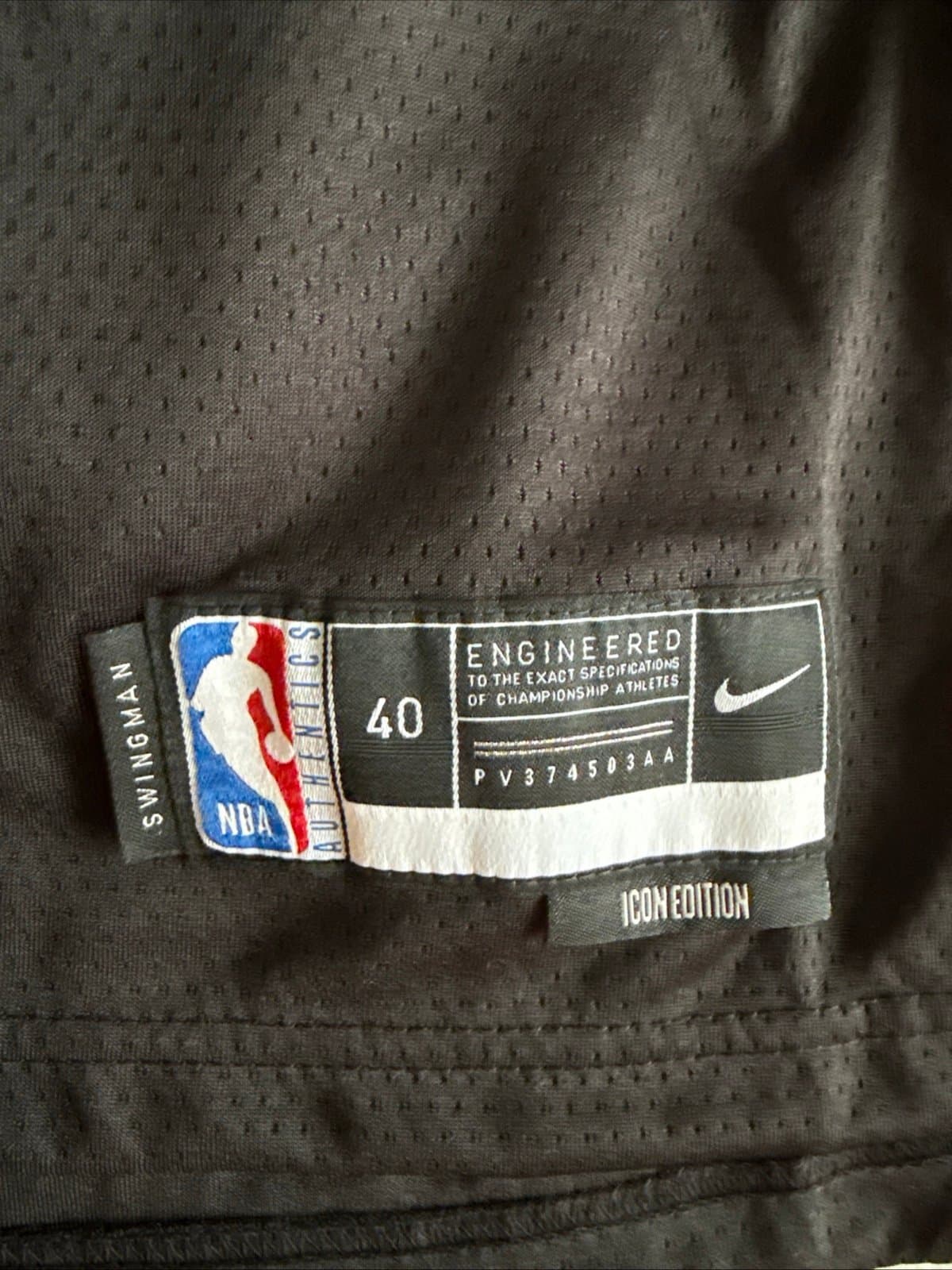 Men’s Nike Miami Heat Jaime Jaquez Jr #11 Nike Jersey Icon Edition Sz 40 - NWT - Thumbnail 3