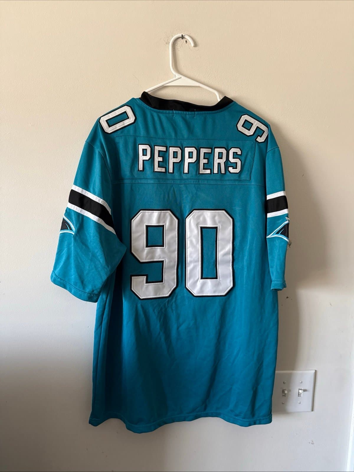 Men’s Mitchell & Ness 2003 Julius Peppers #90 Carolina Panthers Jersey Sz M RARE - Thumbnail 6