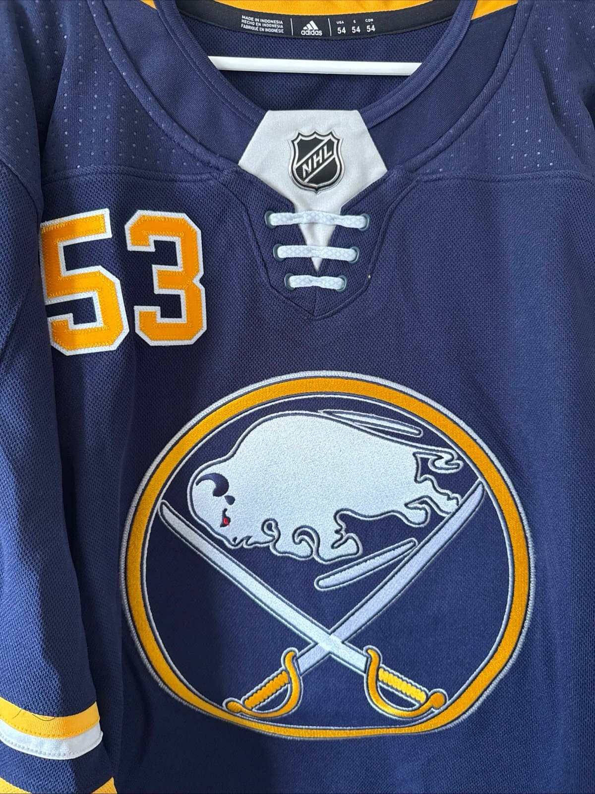 Men’s adidas Jeff Skinner #53 Buffalo Sabres Premium NHL Jersey Sz 54 - NWT RARE - Thumbnail 2