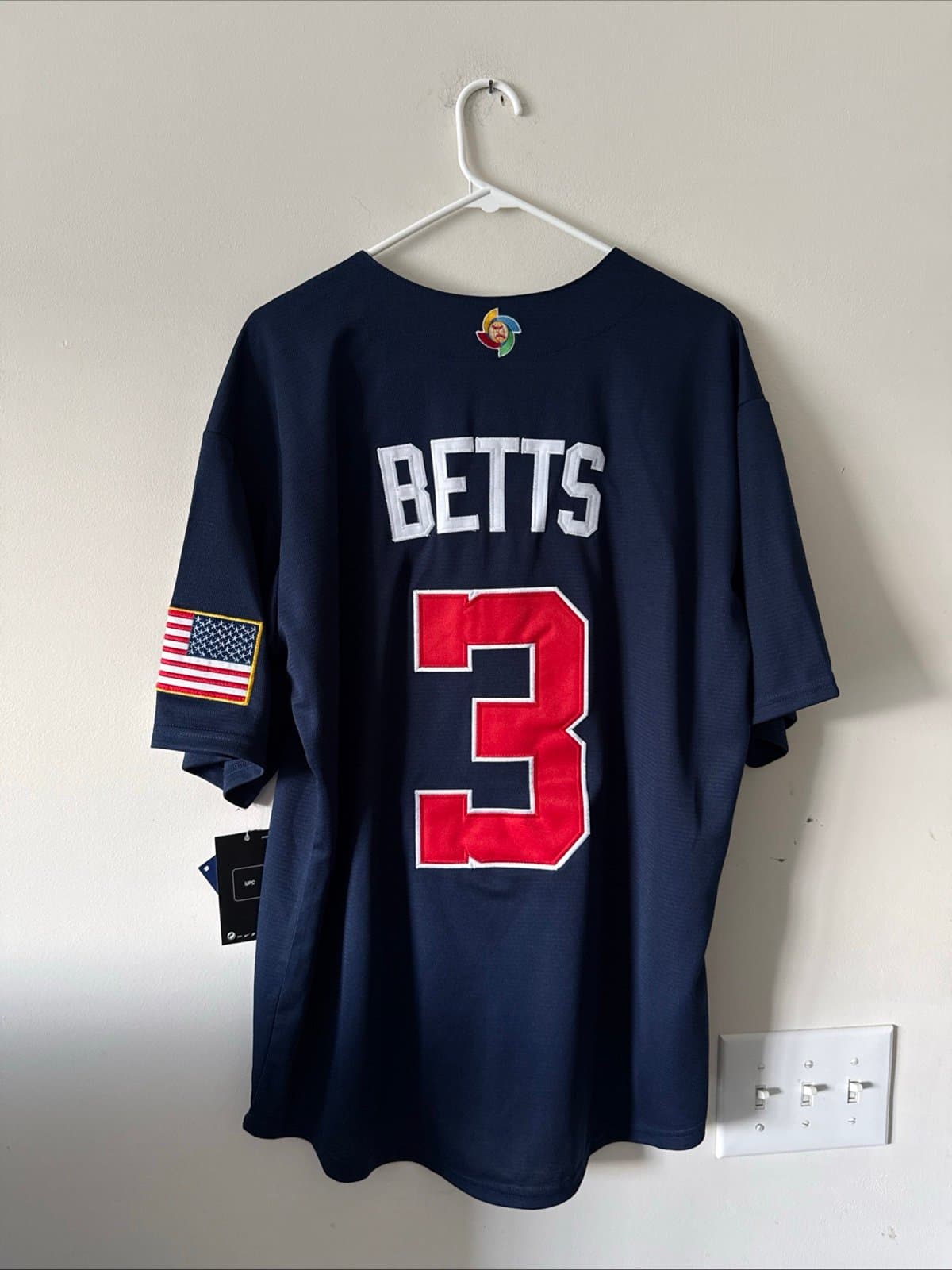 Men’s Nike MOOKIE BETTS #3 Team USA World Baseball Classic Jersey Sz L NWT RARE - Thumbnail 6