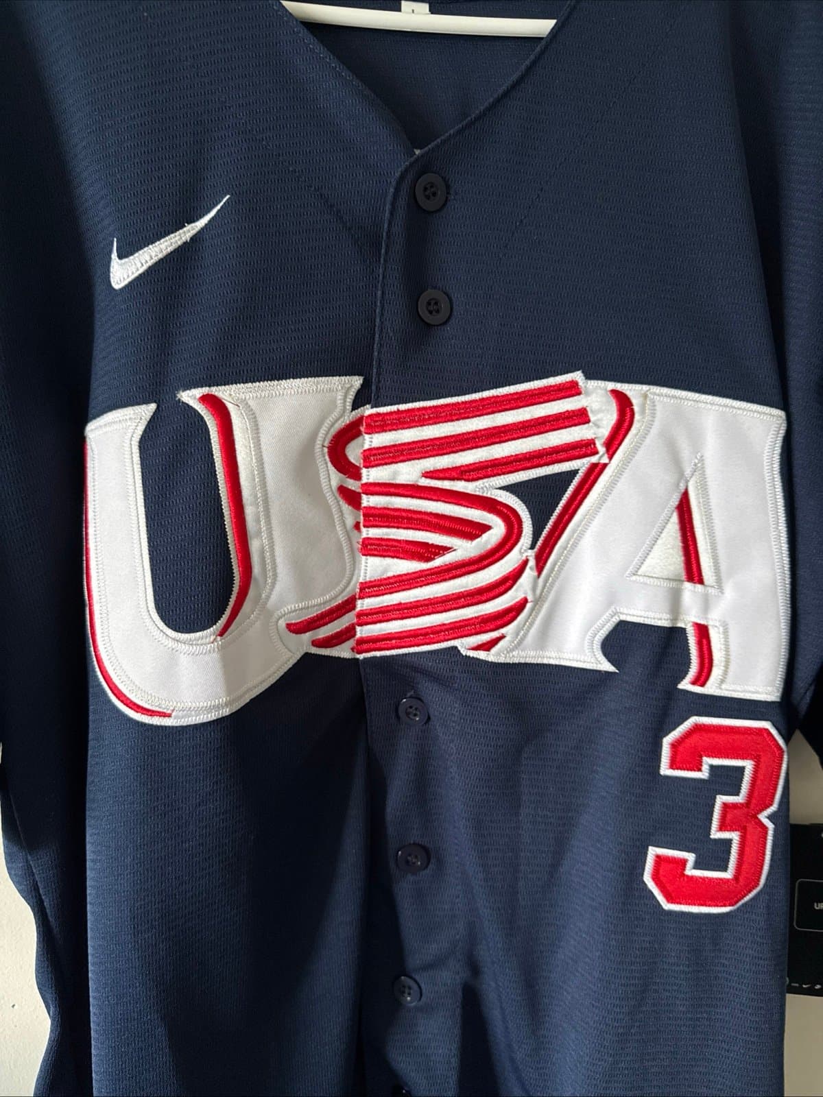 Men’s Nike MOOKIE BETTS #3 Team USA World Baseball Classic Jersey Sz L NWT RARE - Thumbnail 2